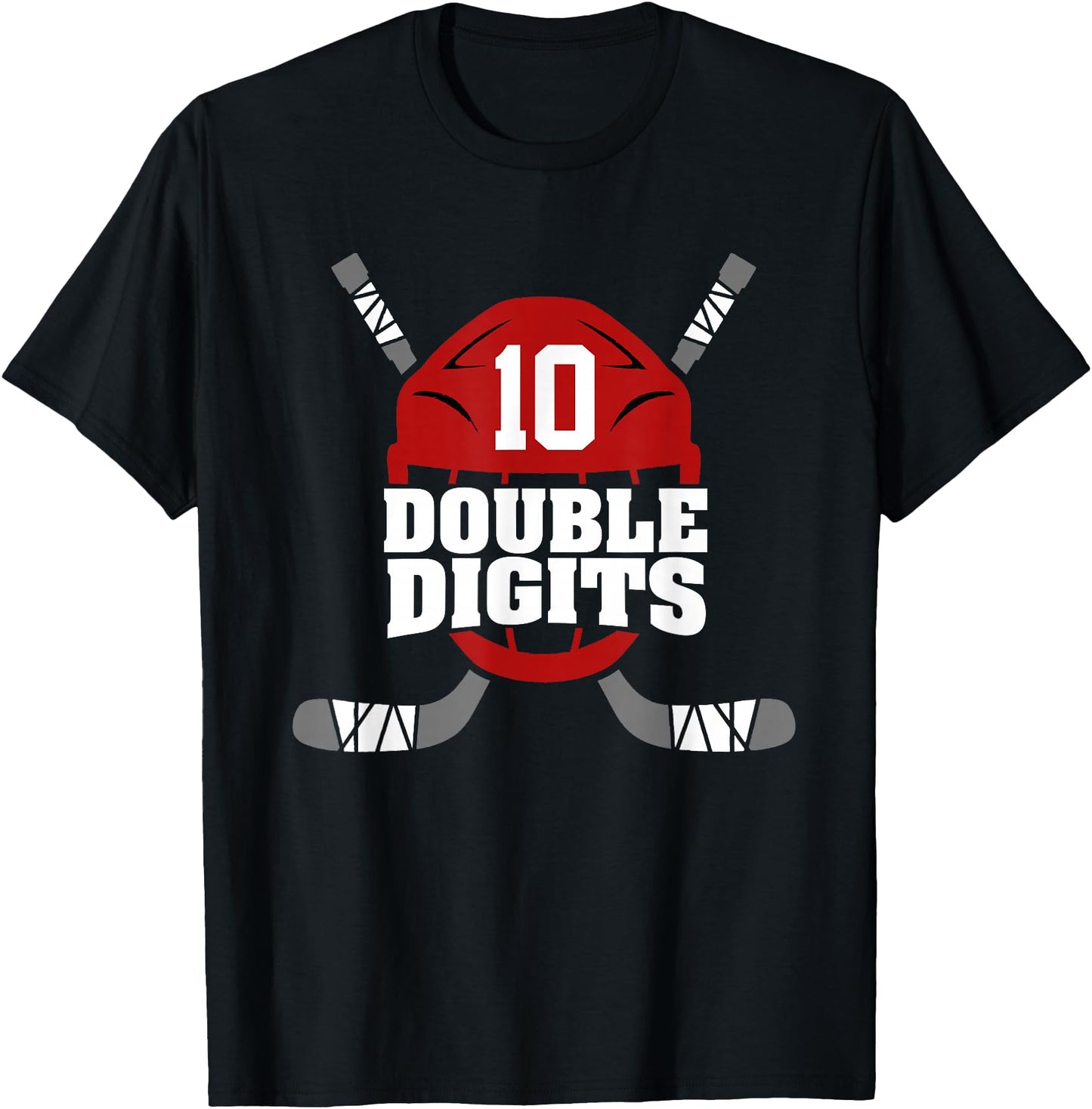 Double Digits 10 Year Old Boy Hockey 10th Birthday