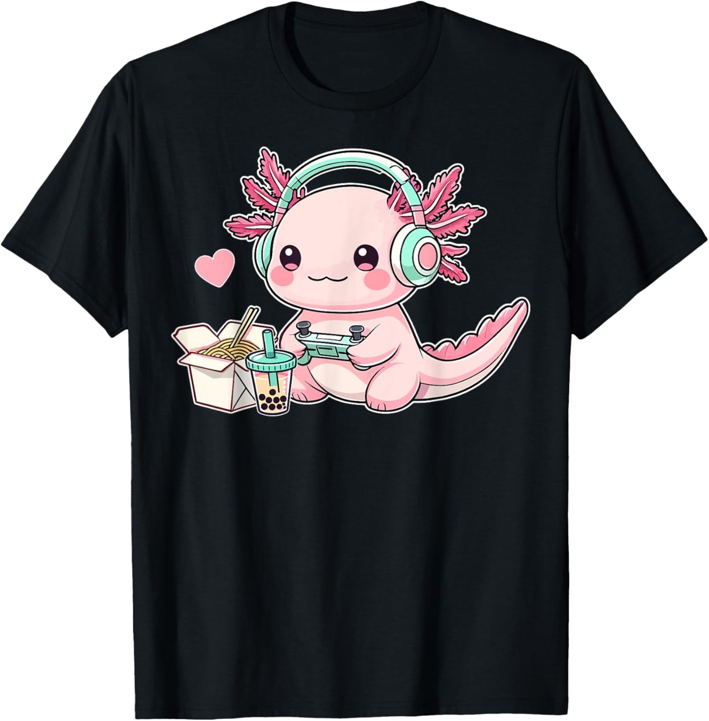 Axolotl Lover Headphone Gamer Cute Chibi Axolotl Graphic