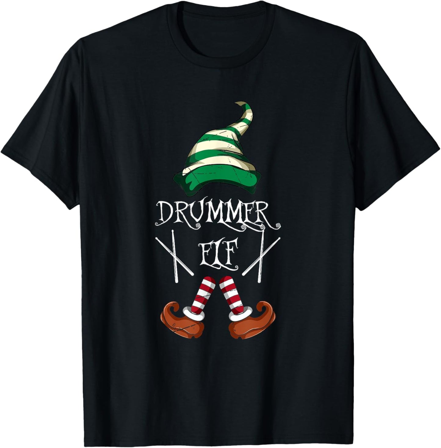 Xmas Drumsticks Music Matching Drummer Elf Pajama