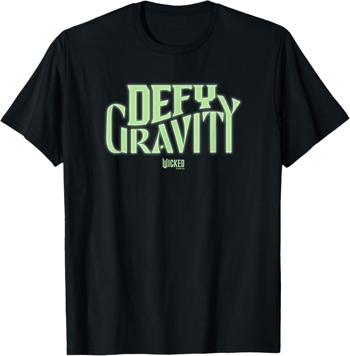 Wicked Unisex-Adult T-Shirt, Black, Small, Short Sleeve, Classic Fit, Modern Lightweight, Unique Wicked Design, Defy Gravity