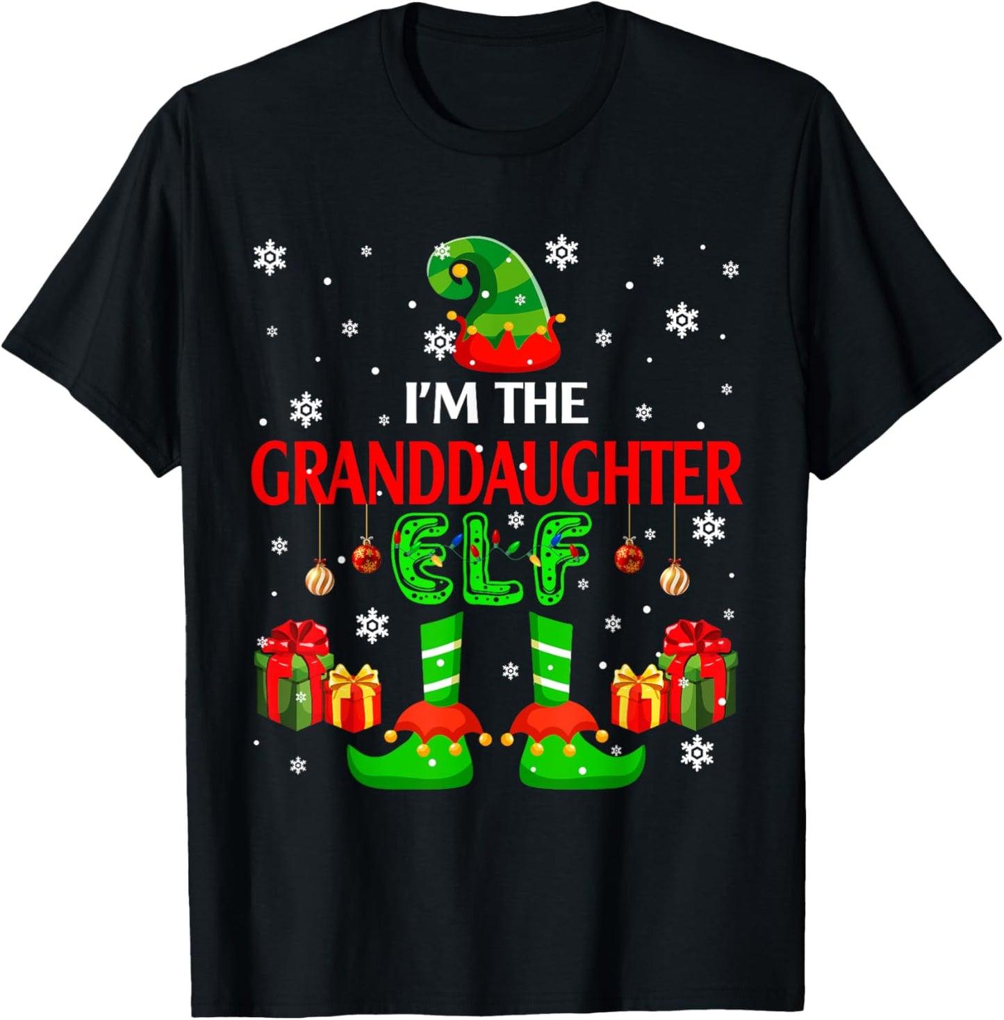 I'm The Granddaughter Elf Cute Xmas Elf Costume Funny Family