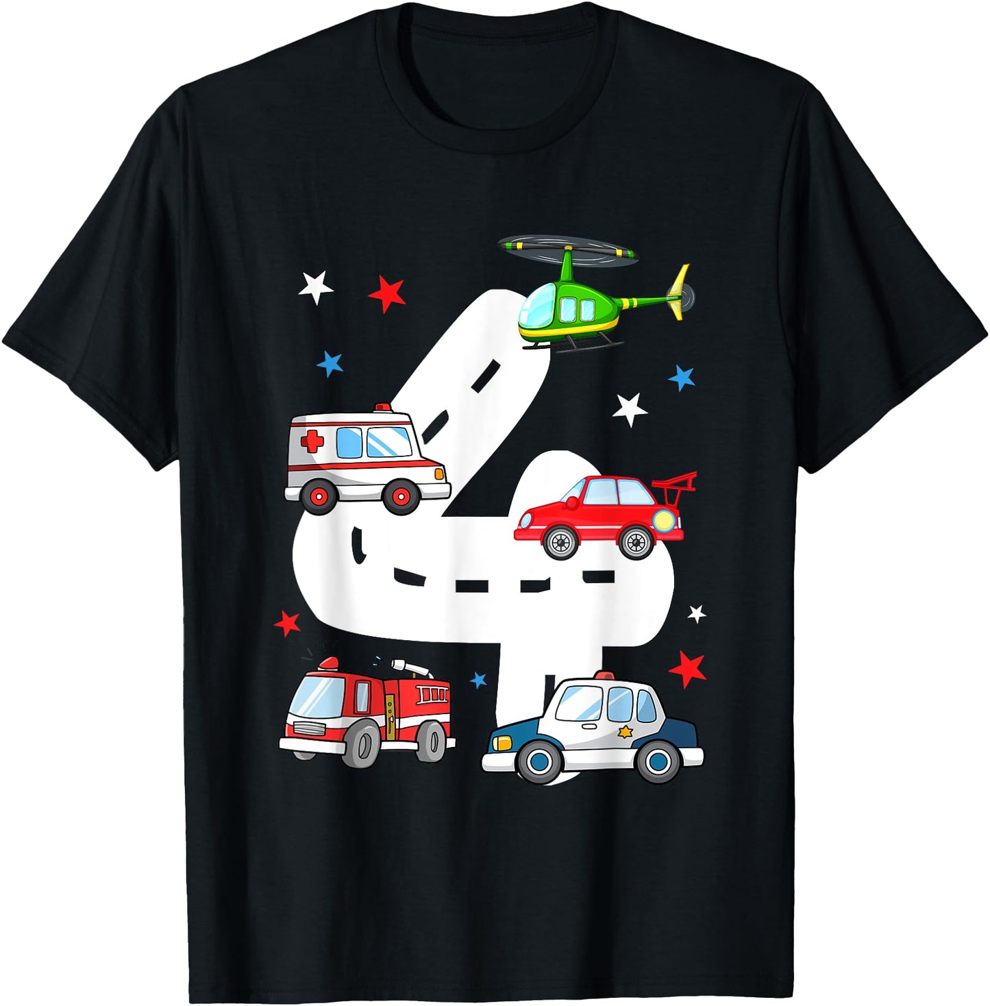 4th Birthday Emergency Vehicles 4 Year Old Birthday