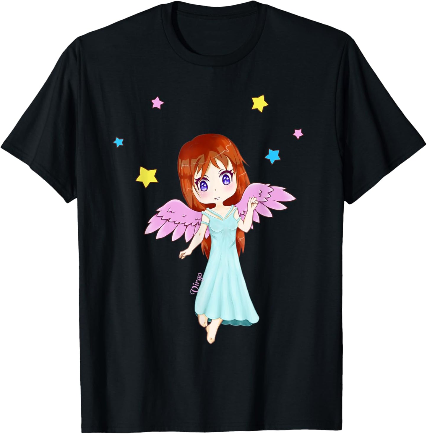 Cute Kawaii Virgo Zodiac Sign Anime Style Angel Chibi Girl