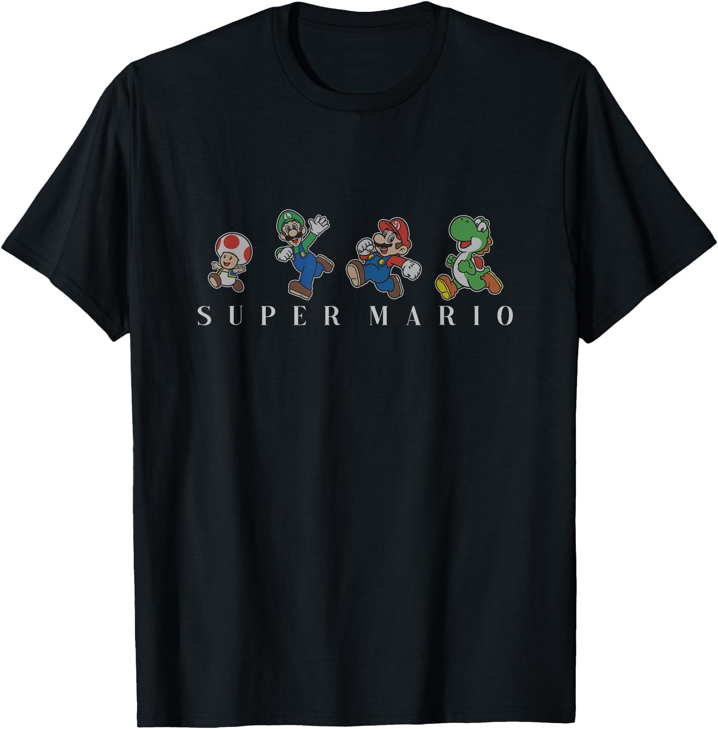 Super Mario Classic Character Line Up Simple Text