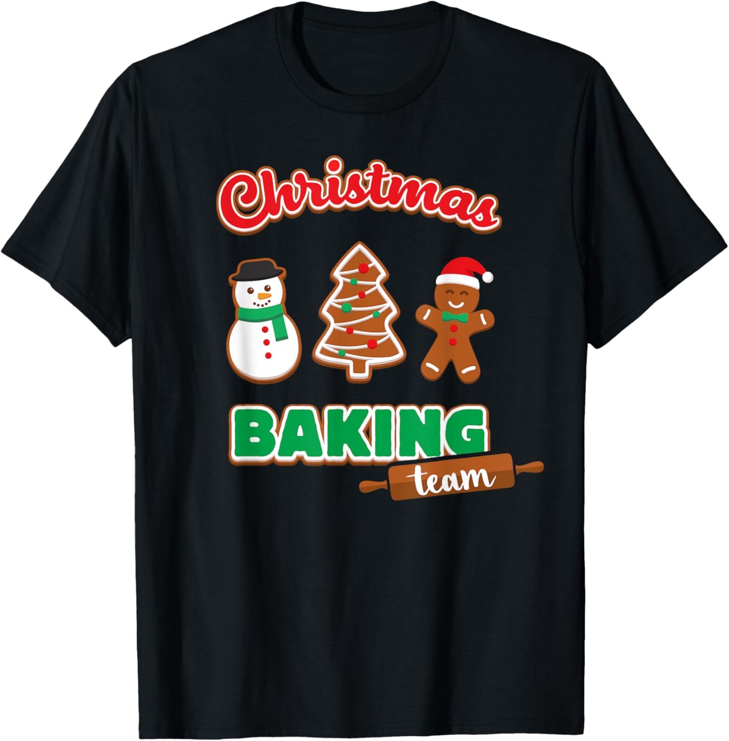 Christmas Baking Team T Shirt Funny Xmas Cookies Matching