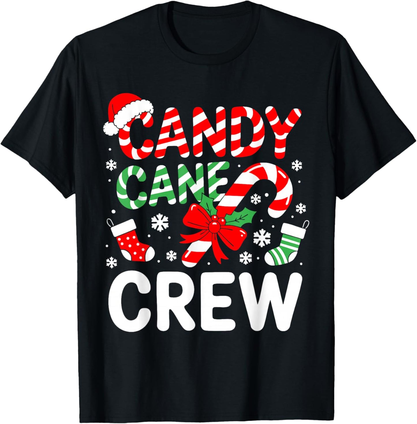 Candy Cane Crew Shirt Adult Men Women Kids Christmas Pajamas
