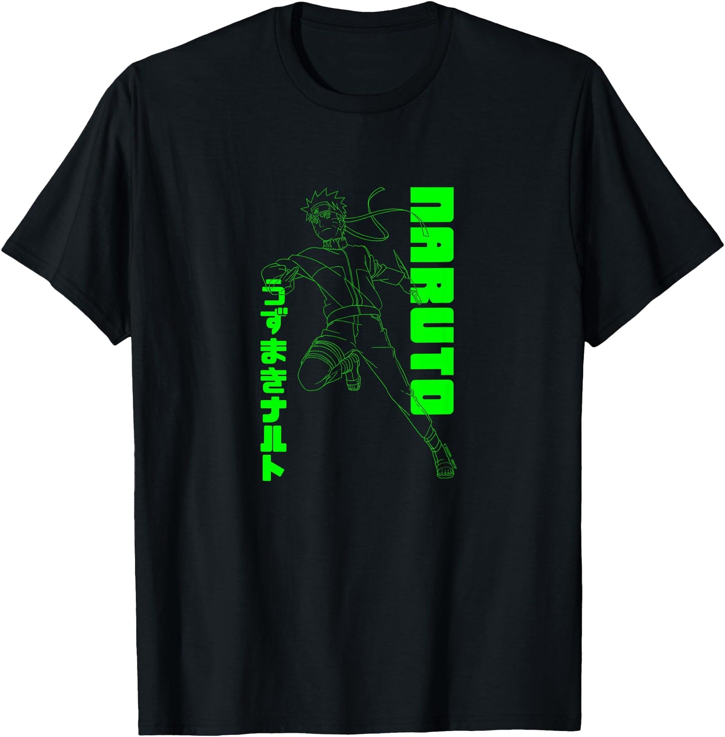 Naruto Shippuden Naruto Neon Green Outline Anime