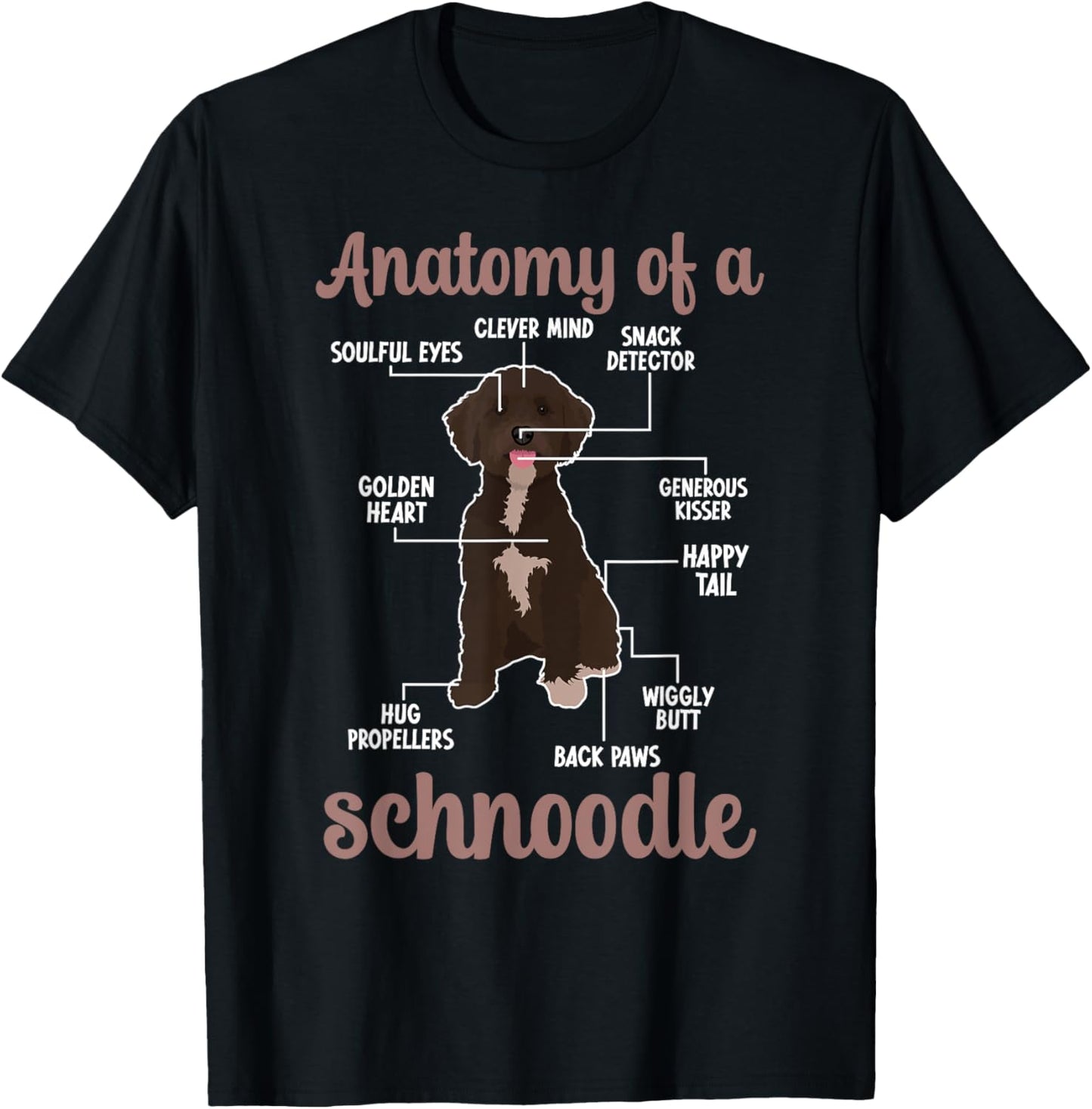 Anatomy Of A Schnoodle Dog Schnoodle Owner Schnoodle Dad T-Shirt for Men Women