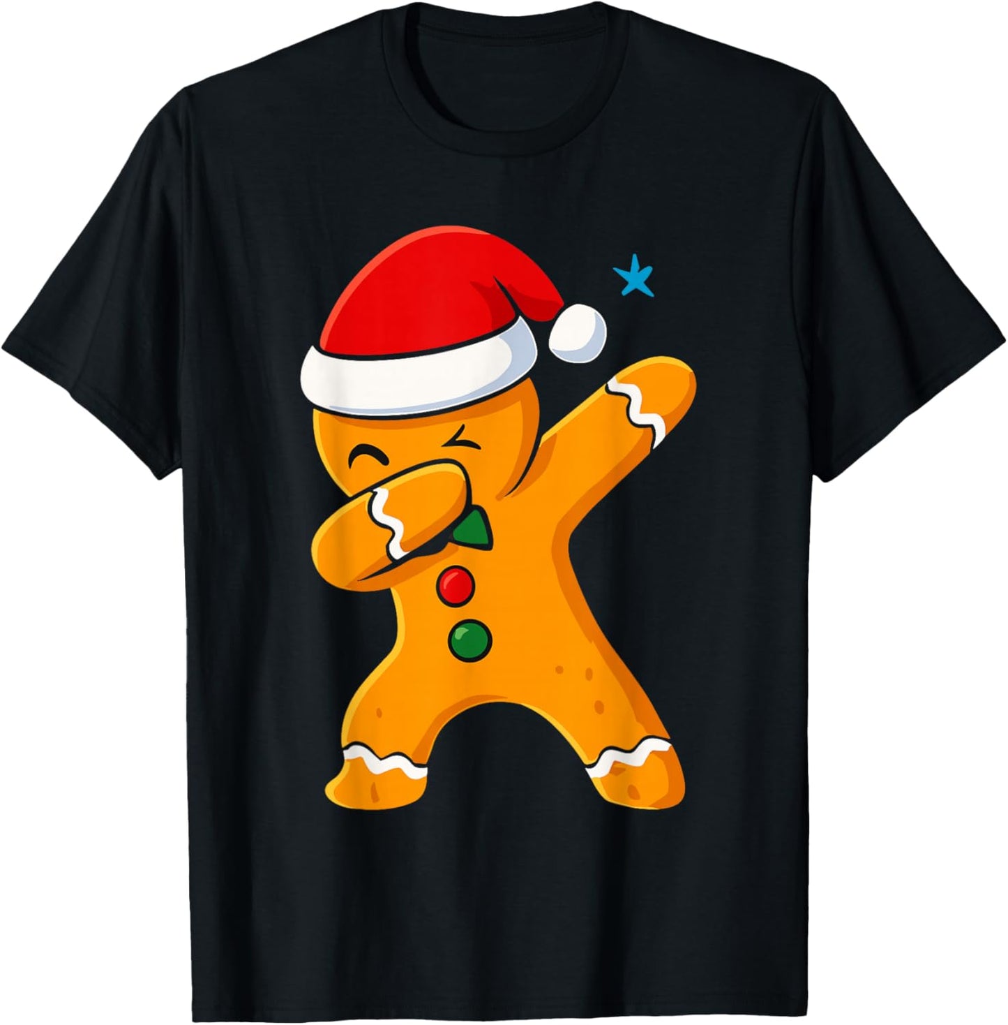 Dabbing Gingerbread Man Costume, Kids Christmas Santa Hat