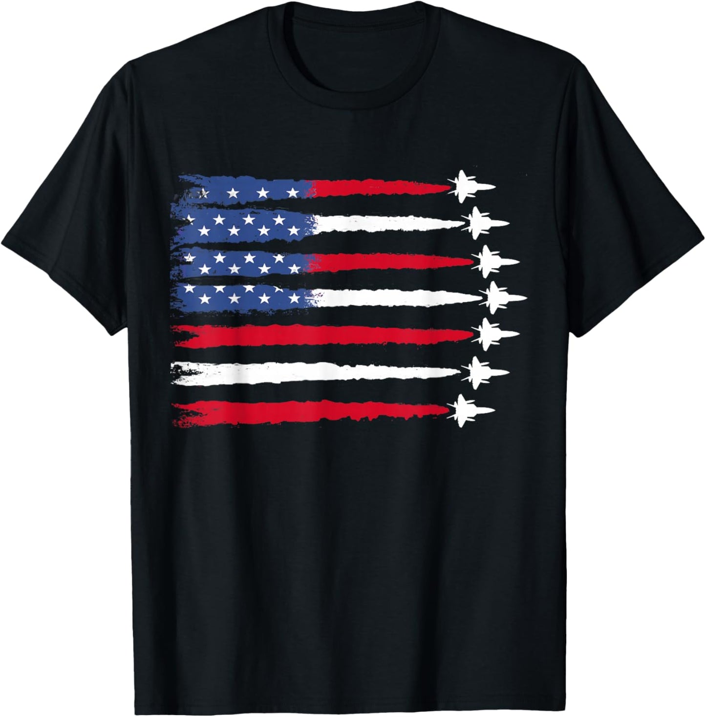 Patriotic Red White Blue USA Flag Fighter Jets 4th of July