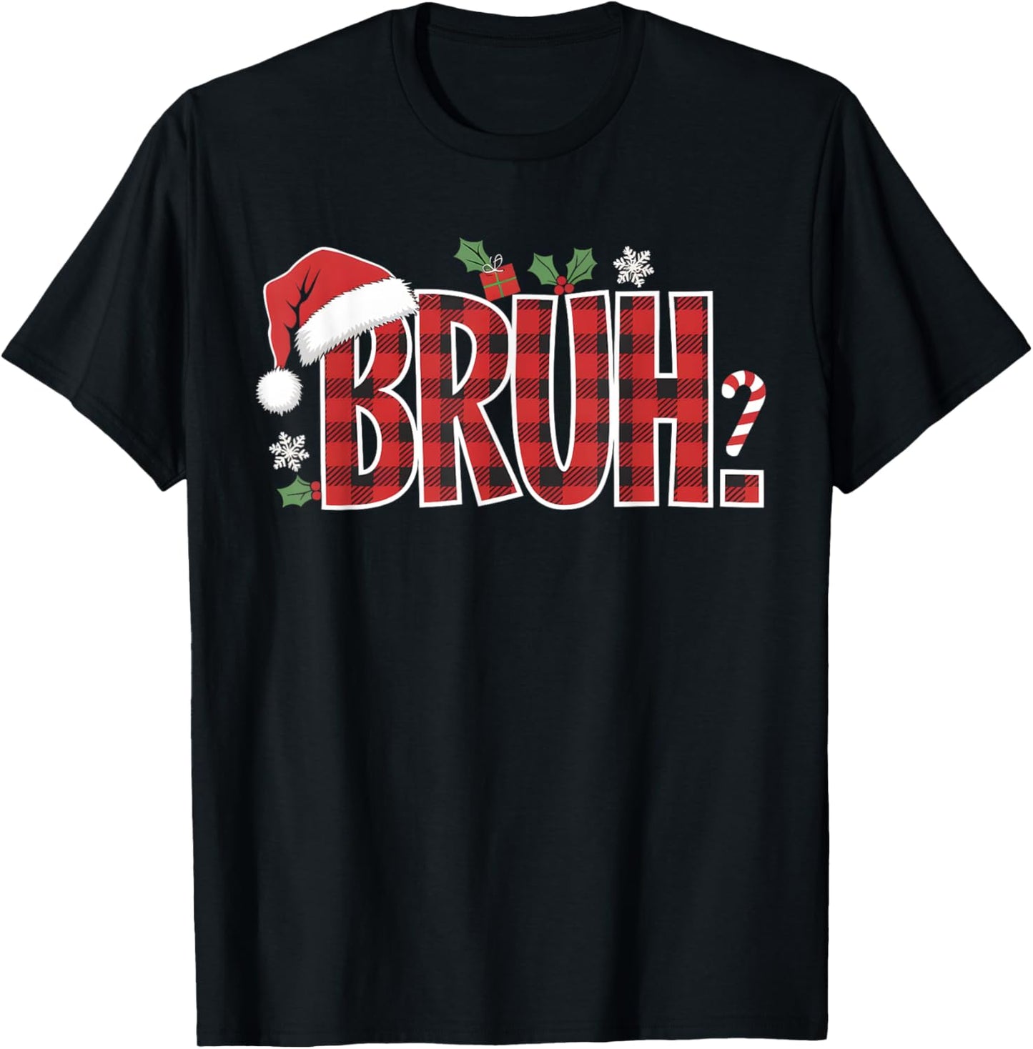 Bruh Christmas Plaid Gifts For Teens Boys Kids Xmas Pajamas