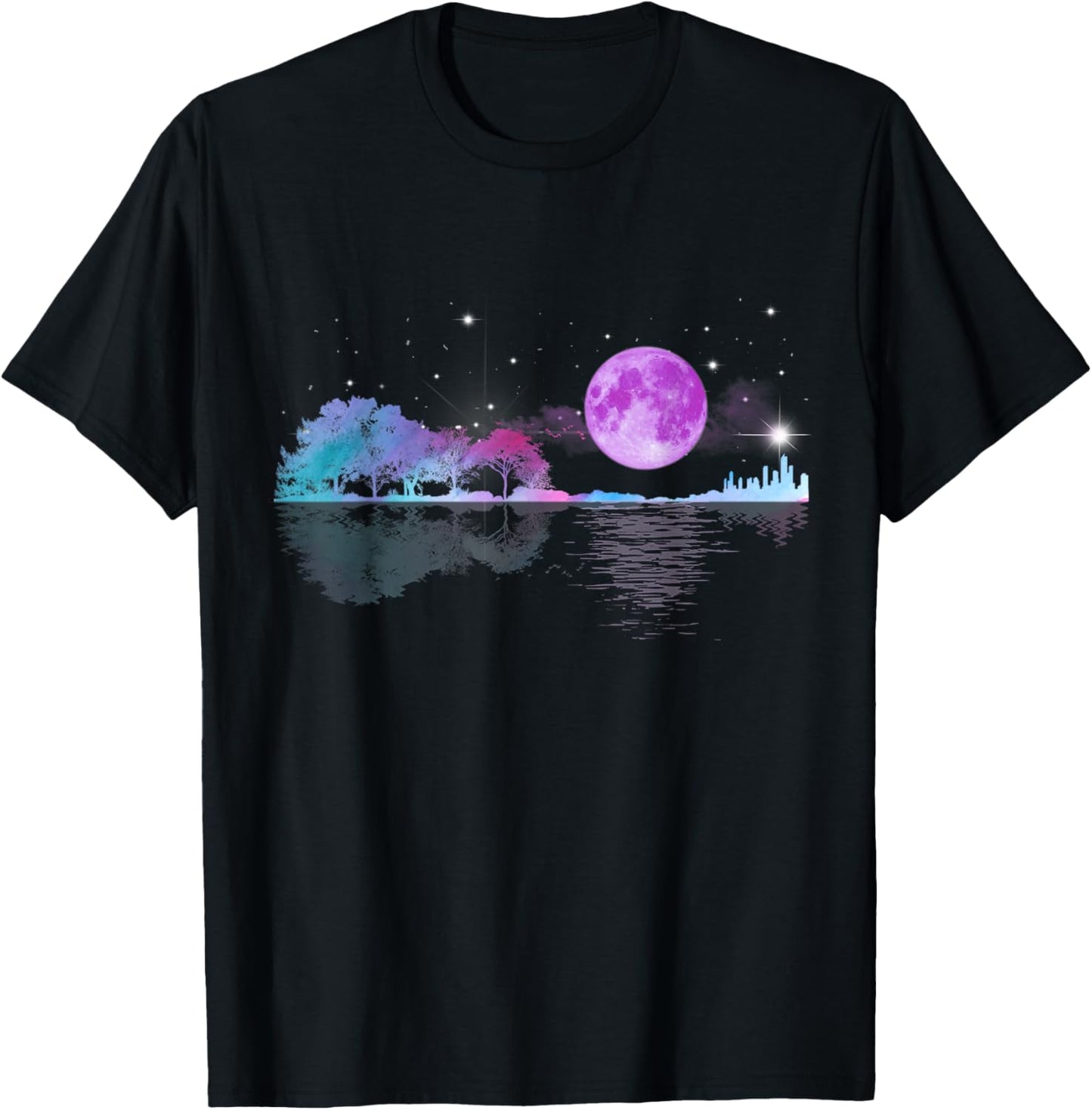 Acoustic Guitar Lake Shadow Nature Chrsitmas Xmas Guitarist