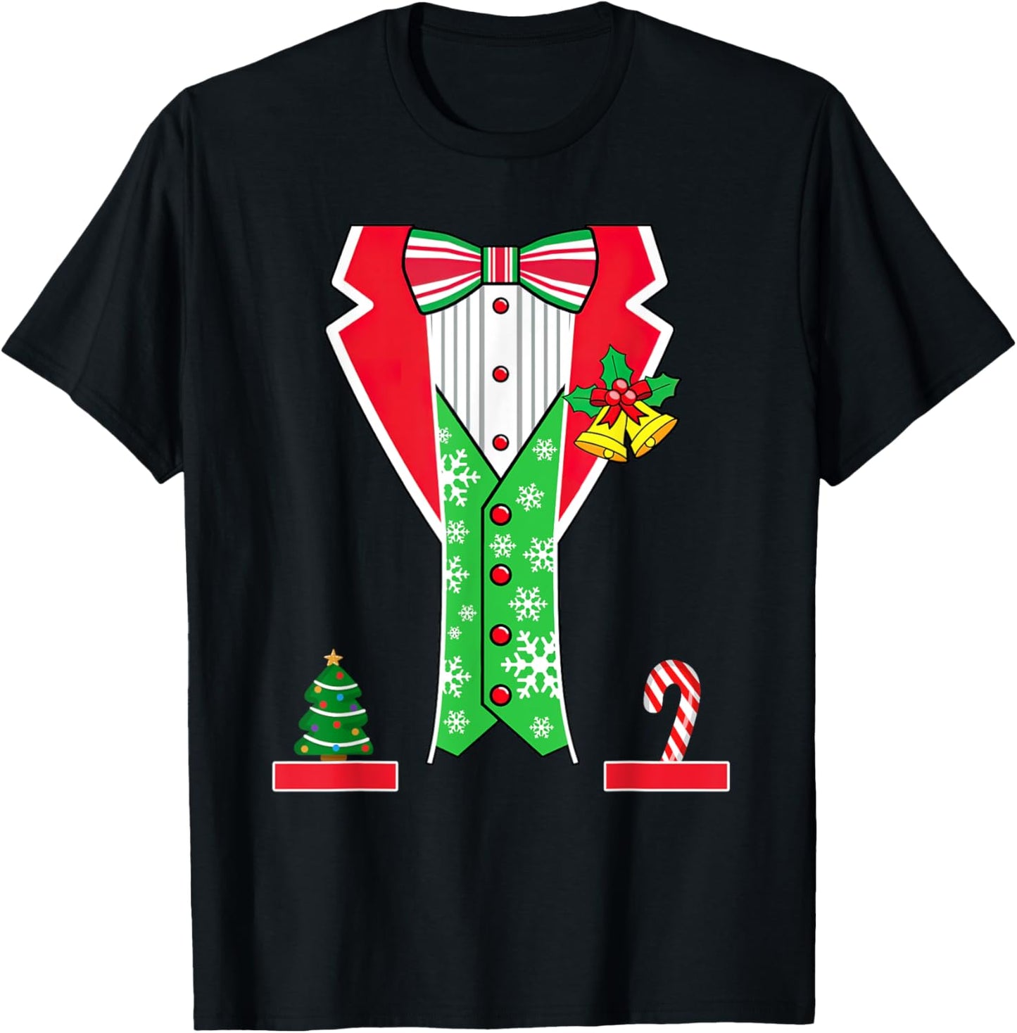 Christmas Tuxedo Costume Funny Xmas Tux Bowtie Men Boys Kids