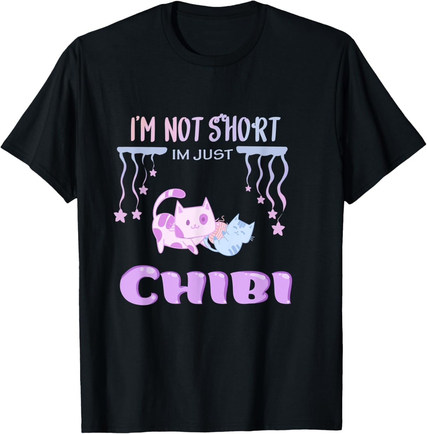 I'm not short I'm just Chibi Cat Cute Anime Lover Chibi T-Shirt for Men Women Kids