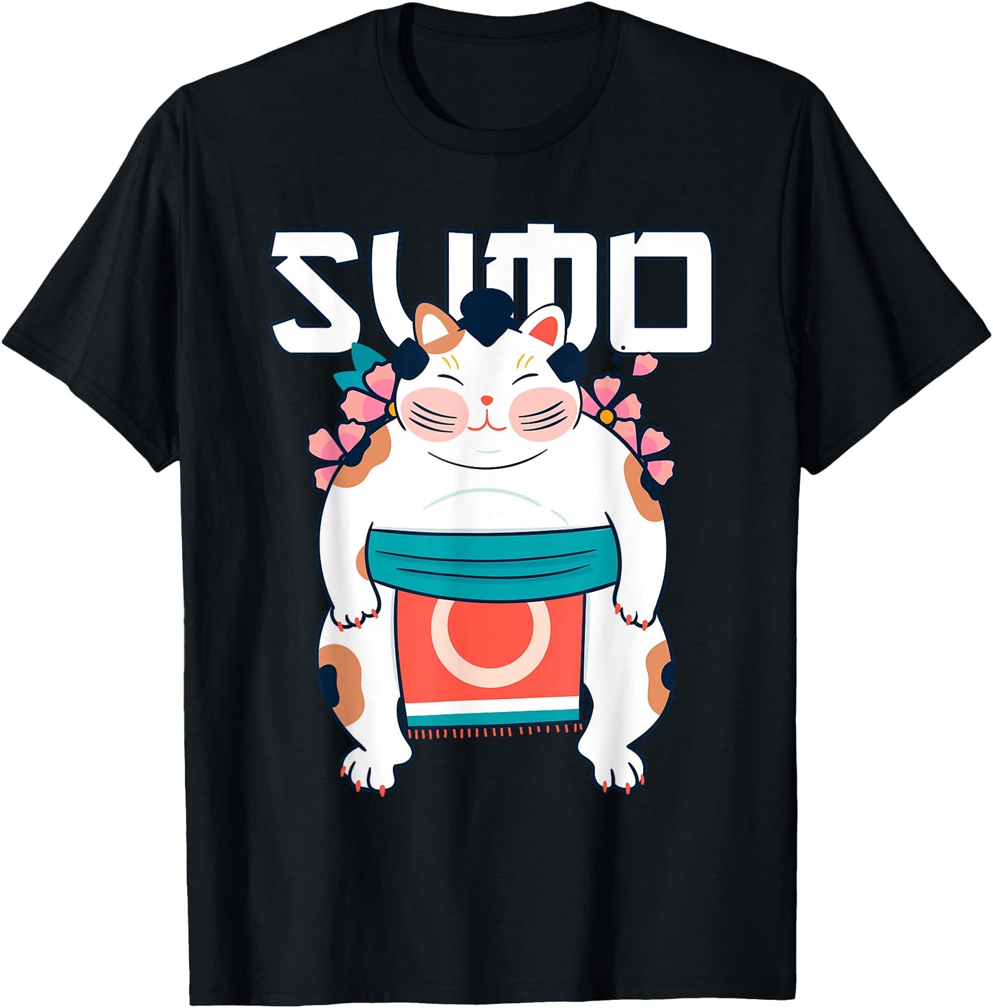 Japanese Neo Traditional Art Shirt Neko Sumo Cat