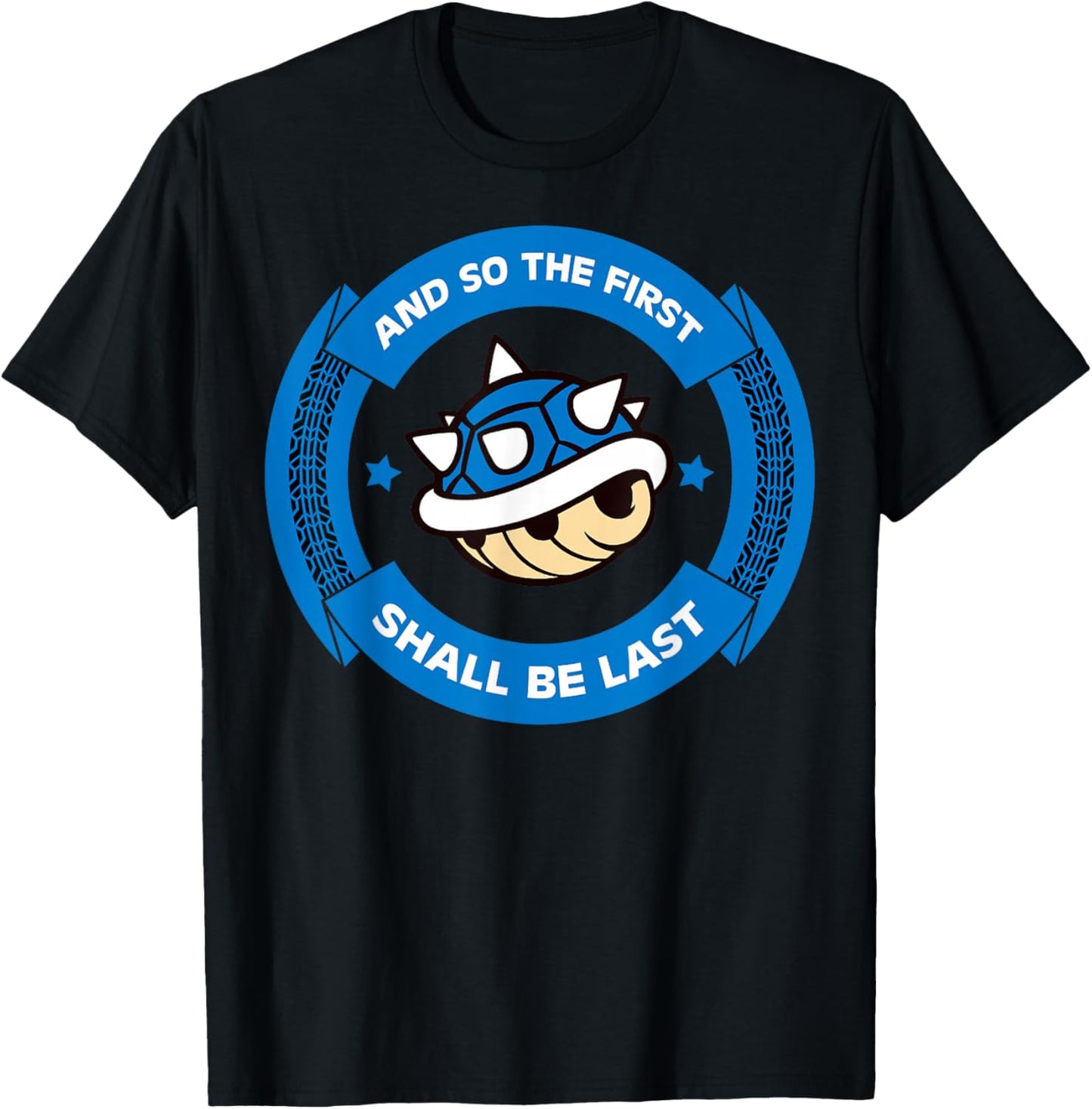 Nintendo Mario Kart Blue Shell Circle Text