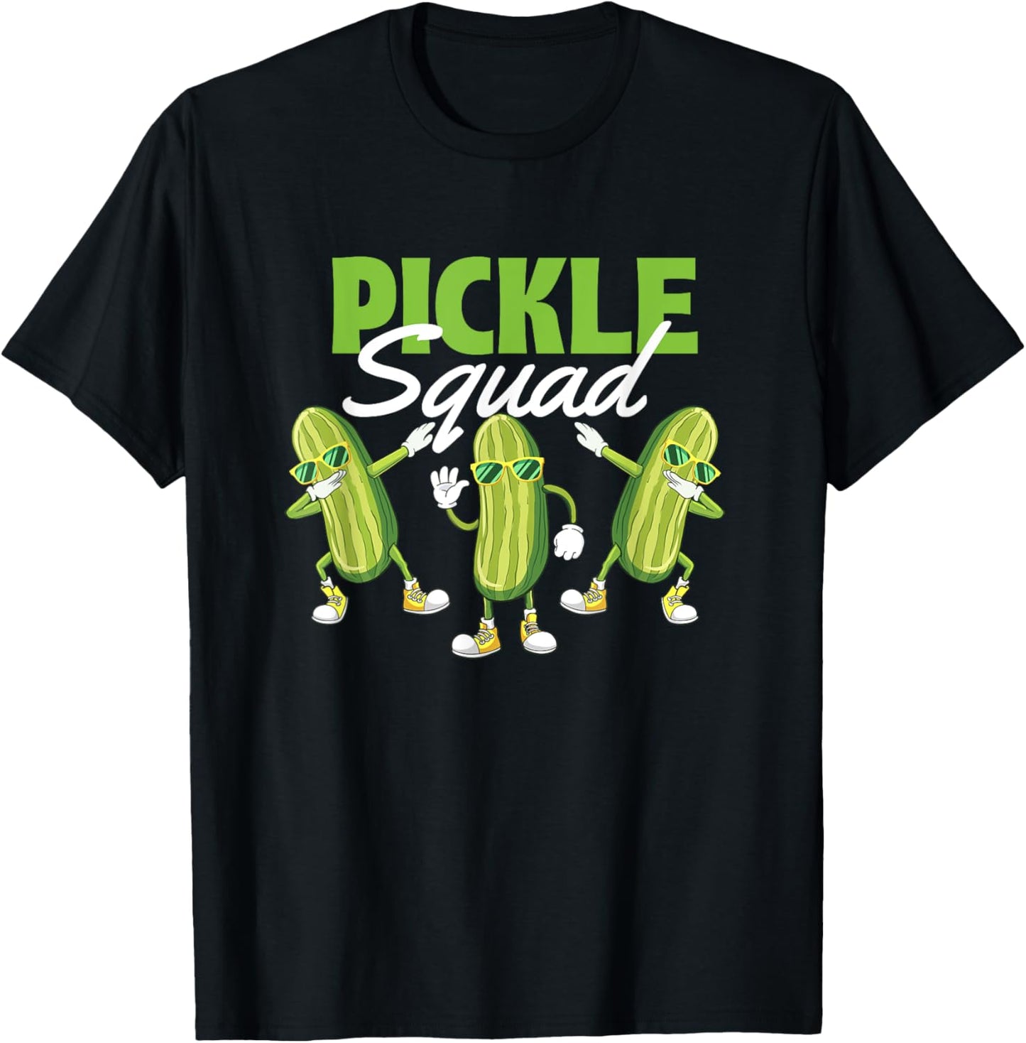 Pickle Lover Shirts - Dill Pickle Lover Unisex-Adult T-Shirt, Black, Small, Short Sleeve, Cartoon, Casual, Modern, All Seasons, Crew Neck, Pull On