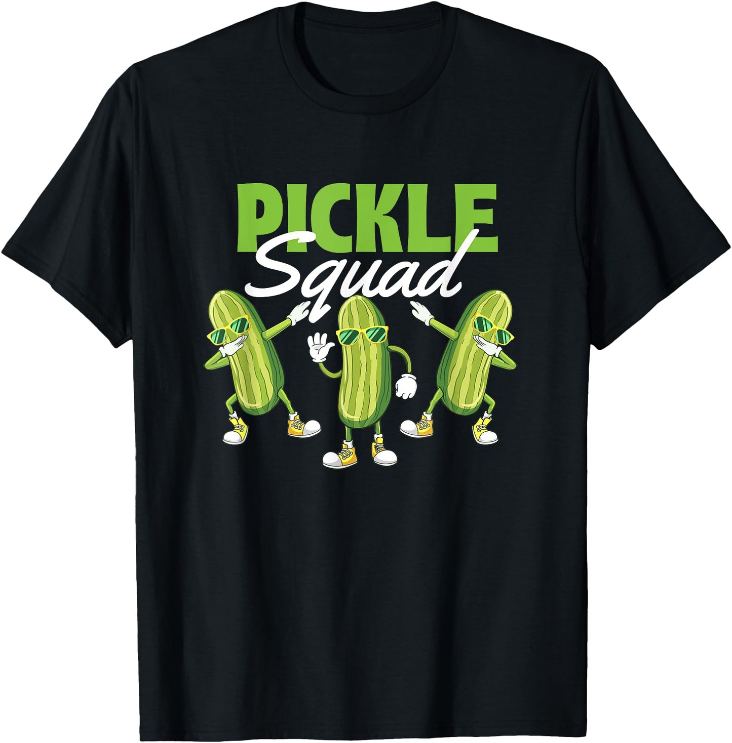 Pickle Lover Shirts - Dill Pickle Lover Unisex-Adult T-Shirt, Black, Small, Short Sleeve, Cartoon, Casual, Modern, All Seasons, Crew Neck, Pull On