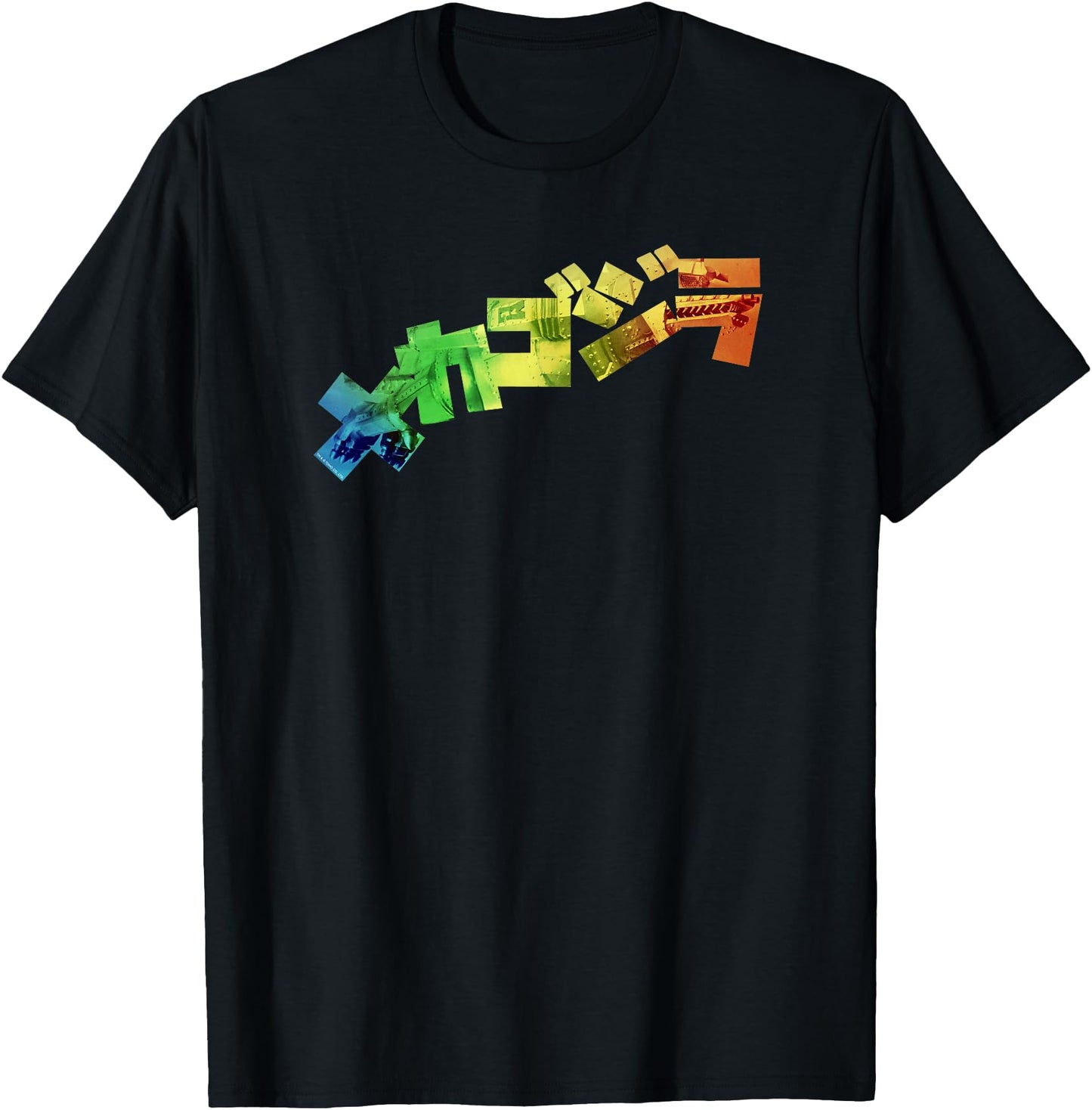 Godzilla Official Mechagodzilla Japanese Logo T-Shirt - Black, Unisex-Adult, Short Sleeve, Small