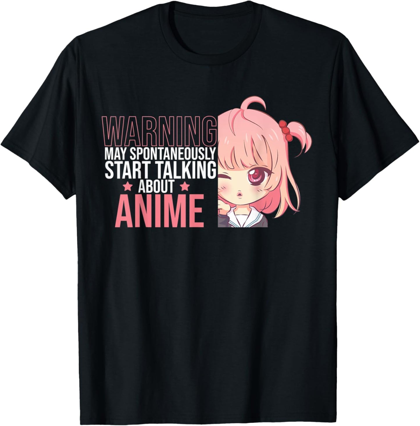 Warning Anime Fan Lover Shirt Chibi Figure