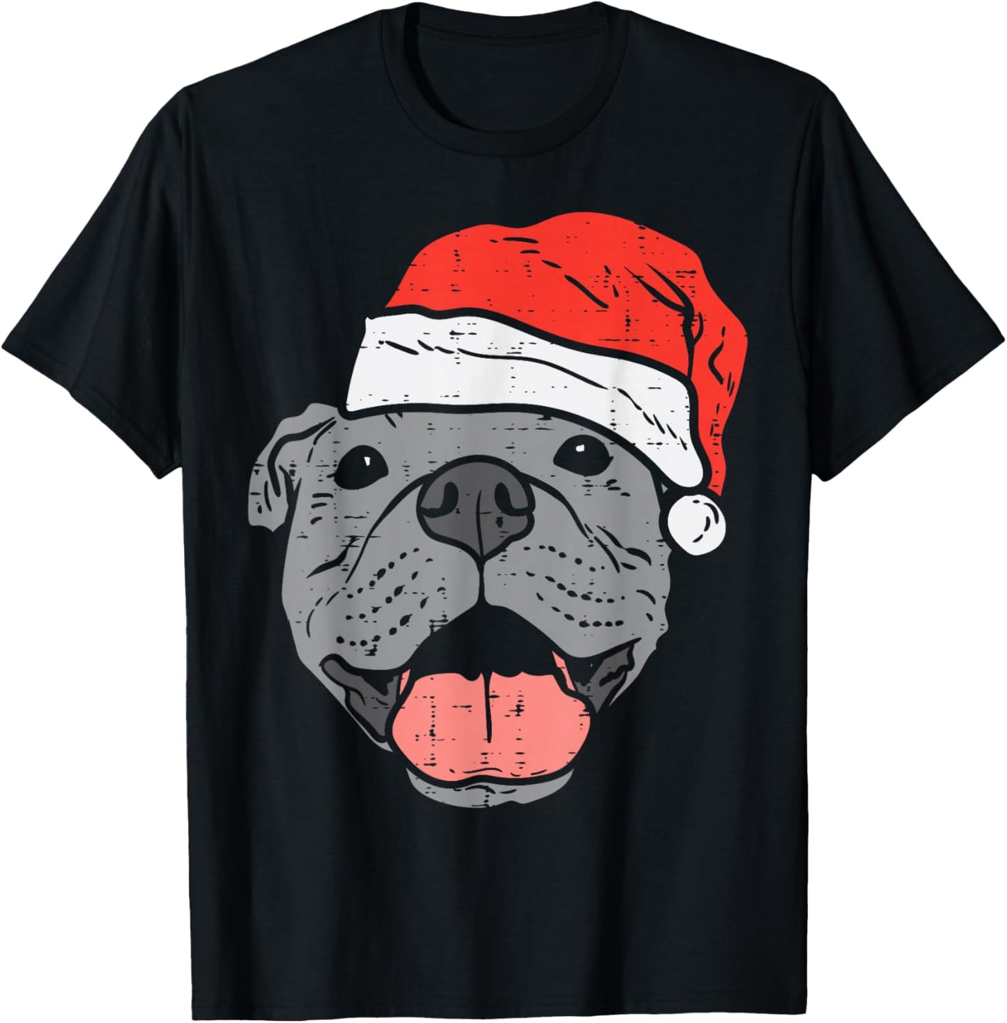 Santa Hat Pitbull Pit Christmas Xmas Pet Dog Lover Owner