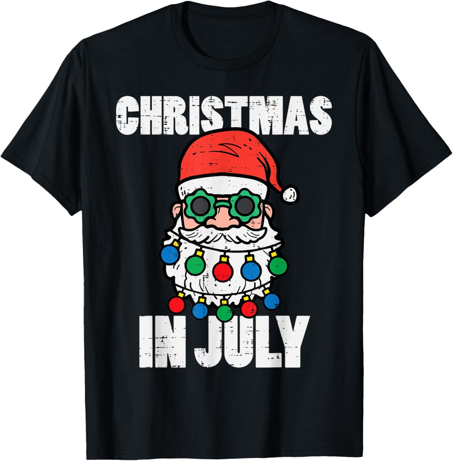 Christmas In July Santa Lights Xmas Summer Women Kids Men
