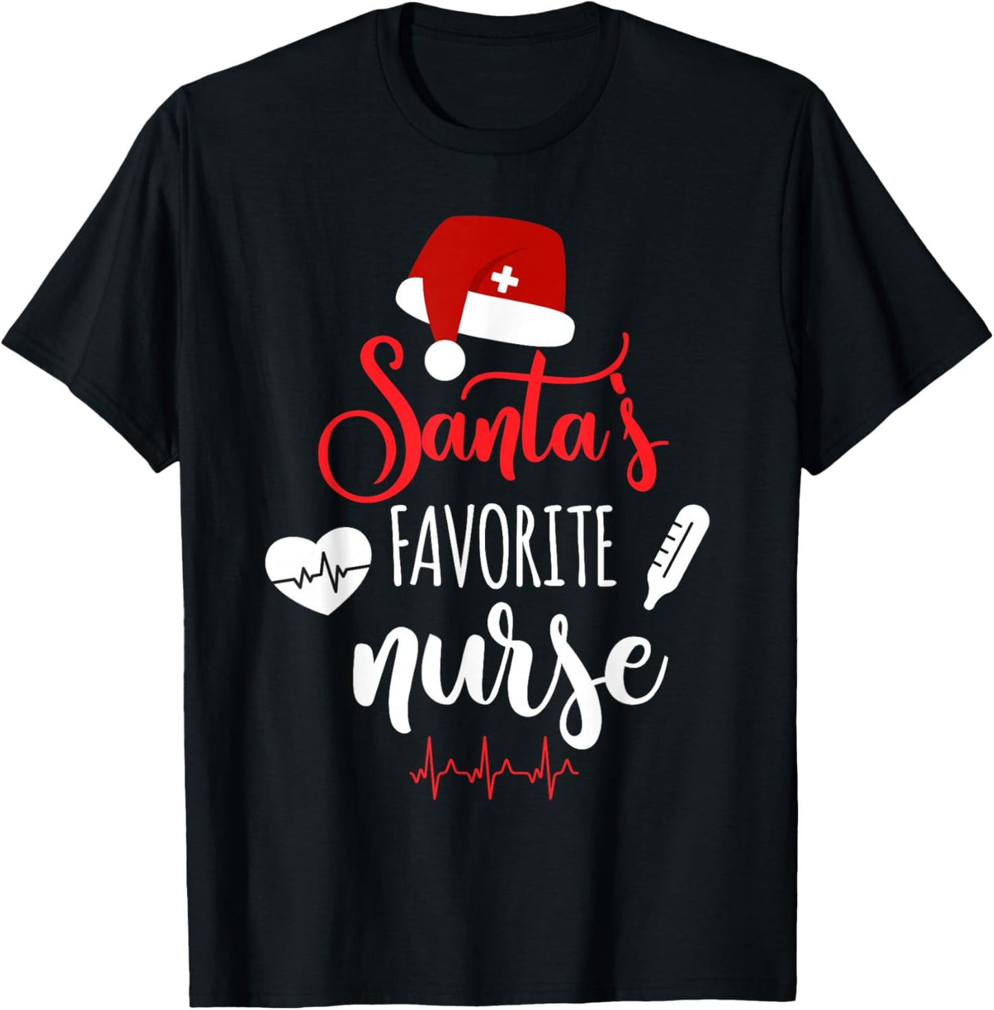 Nurse Christmas Santa's Favorite Nurse Xmas Scrub Top