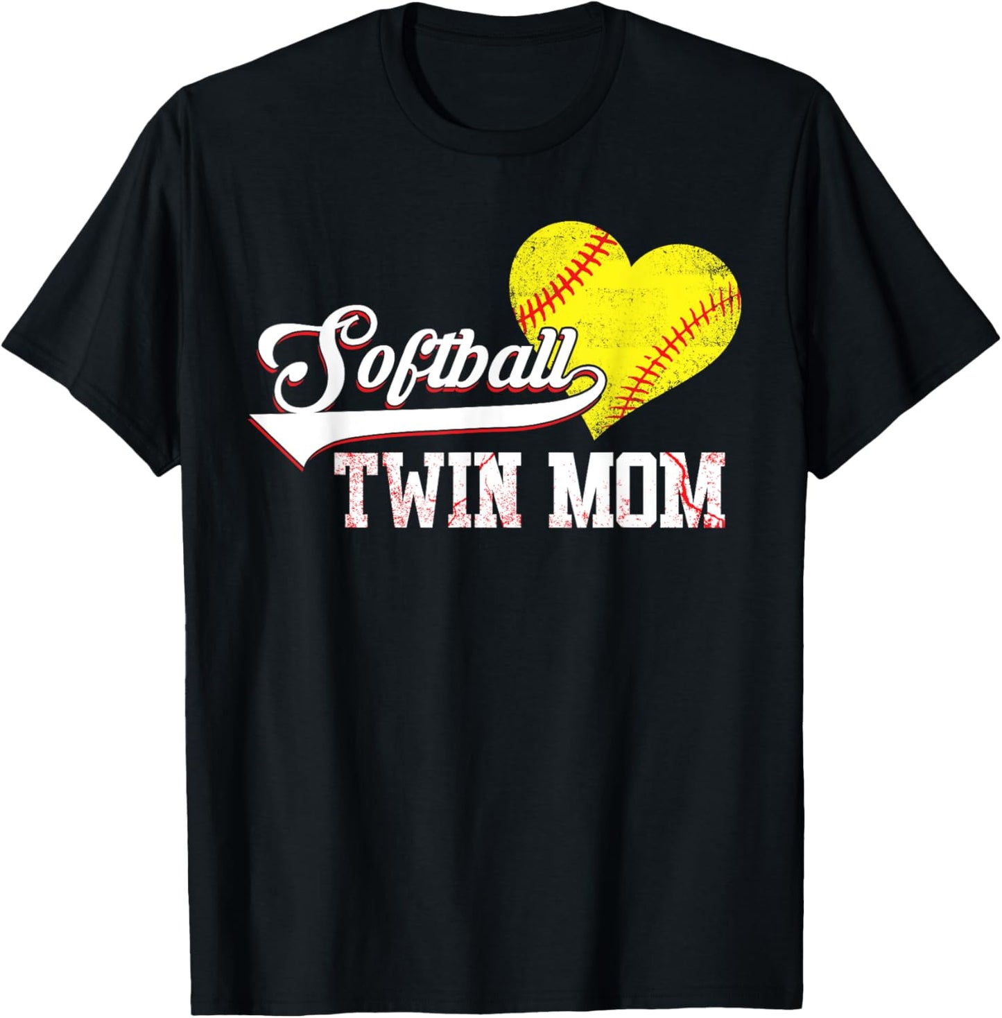 Family Softball Player Softball Twin Mom Vintage Xmas