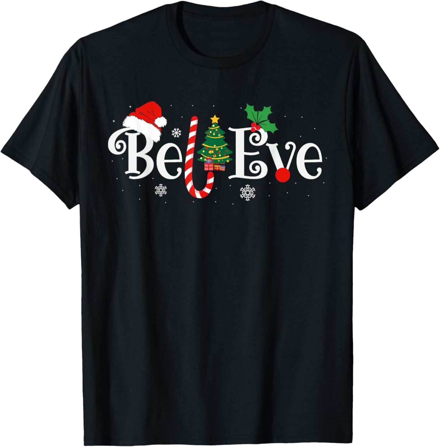 BEST BELIEVE CHRISTMAS PAJAMA SHIRT EVER Xmas Family Funny