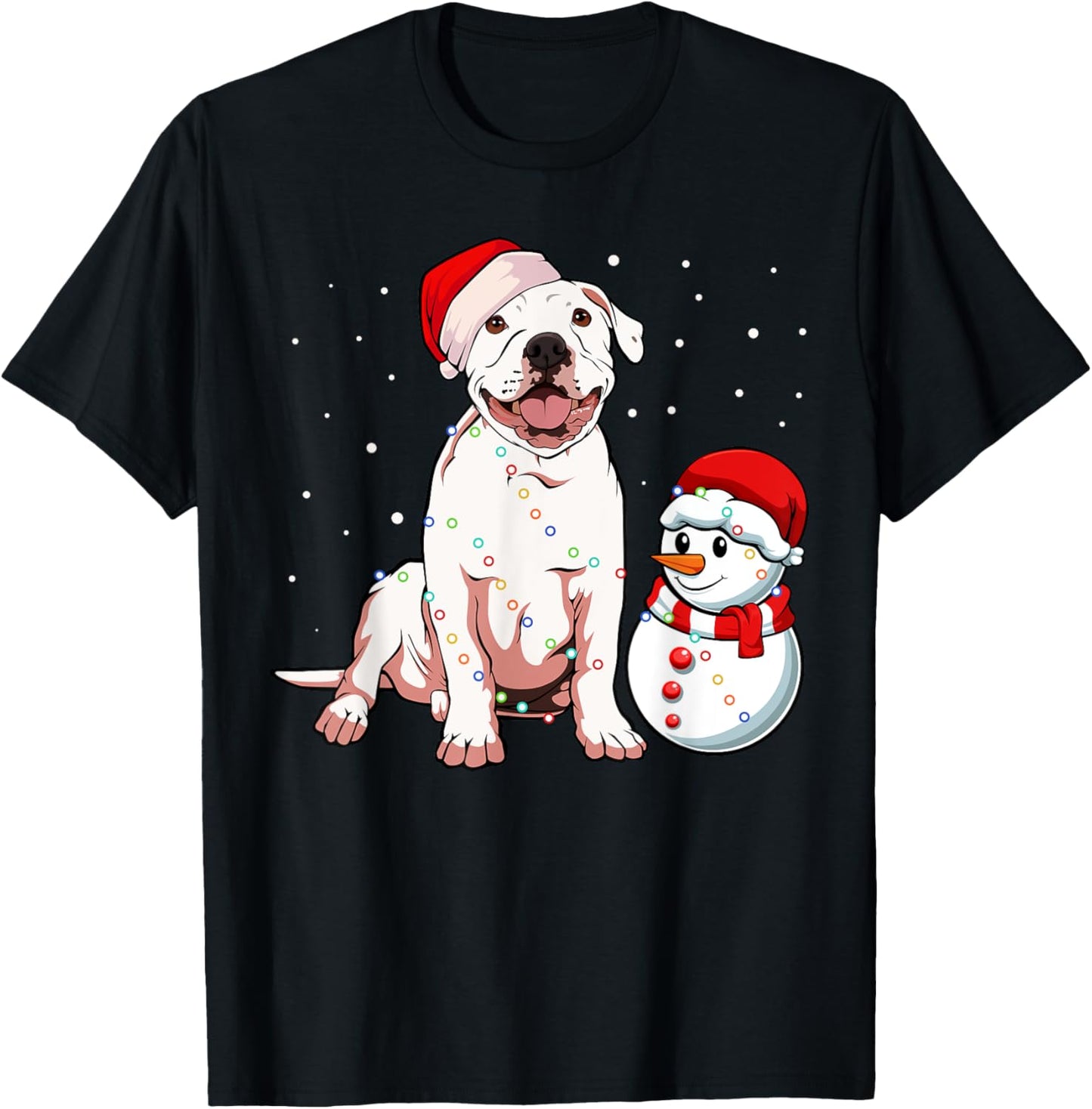 Pitbull Santa Hat Christmas Pajama Cute Dog Snow-man X-Mas