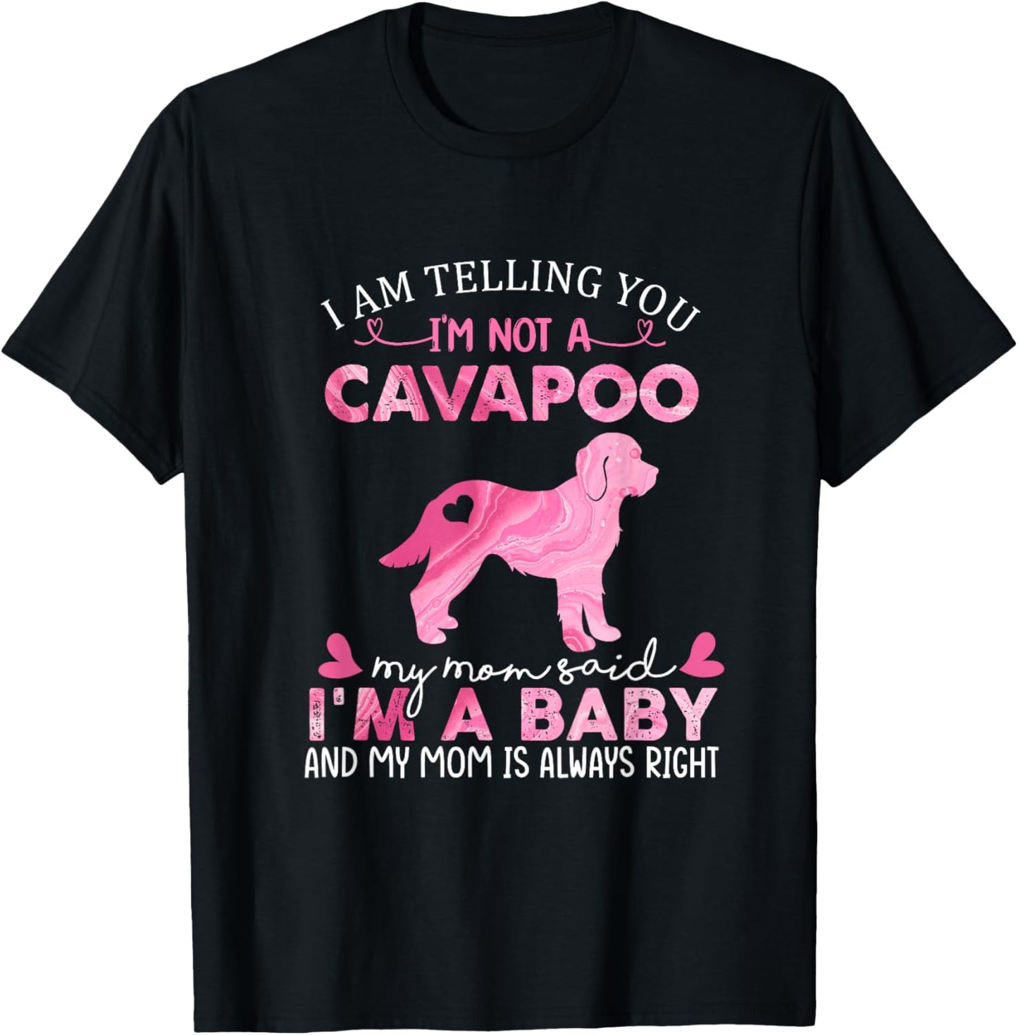 Cavapoo Mom Baby Funny Cute Dog Owner Pet Lover Christmas T-Shirt for Men Women Kids