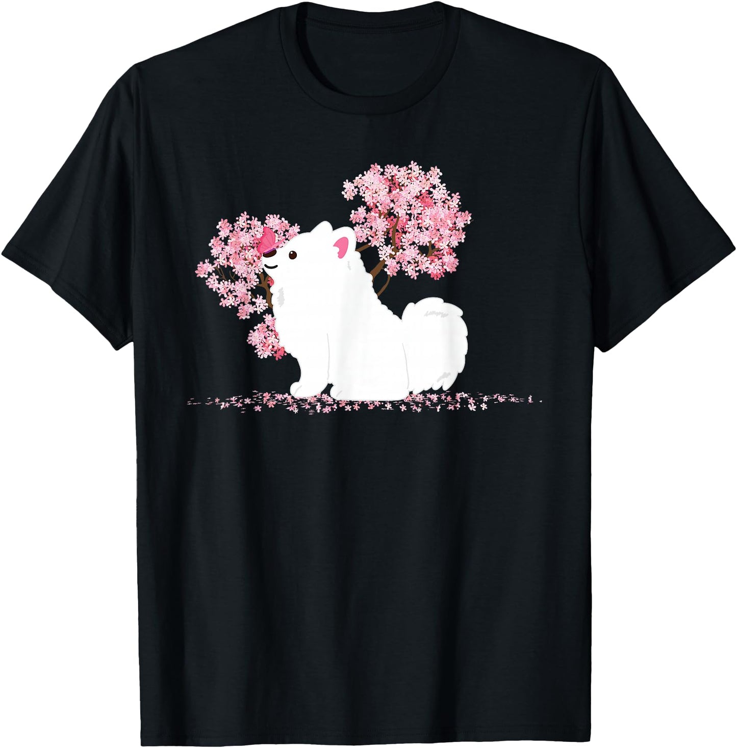 Japanese Kawaii Sakura - Cherry Blossom Japanese Spitz Dog
