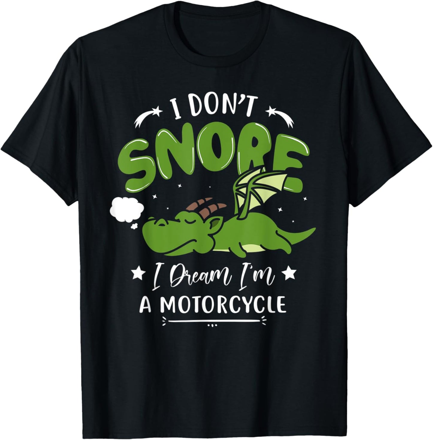 Kawaii Don't Snore Dream Motorcycle Lazy Chibi Little Dragon