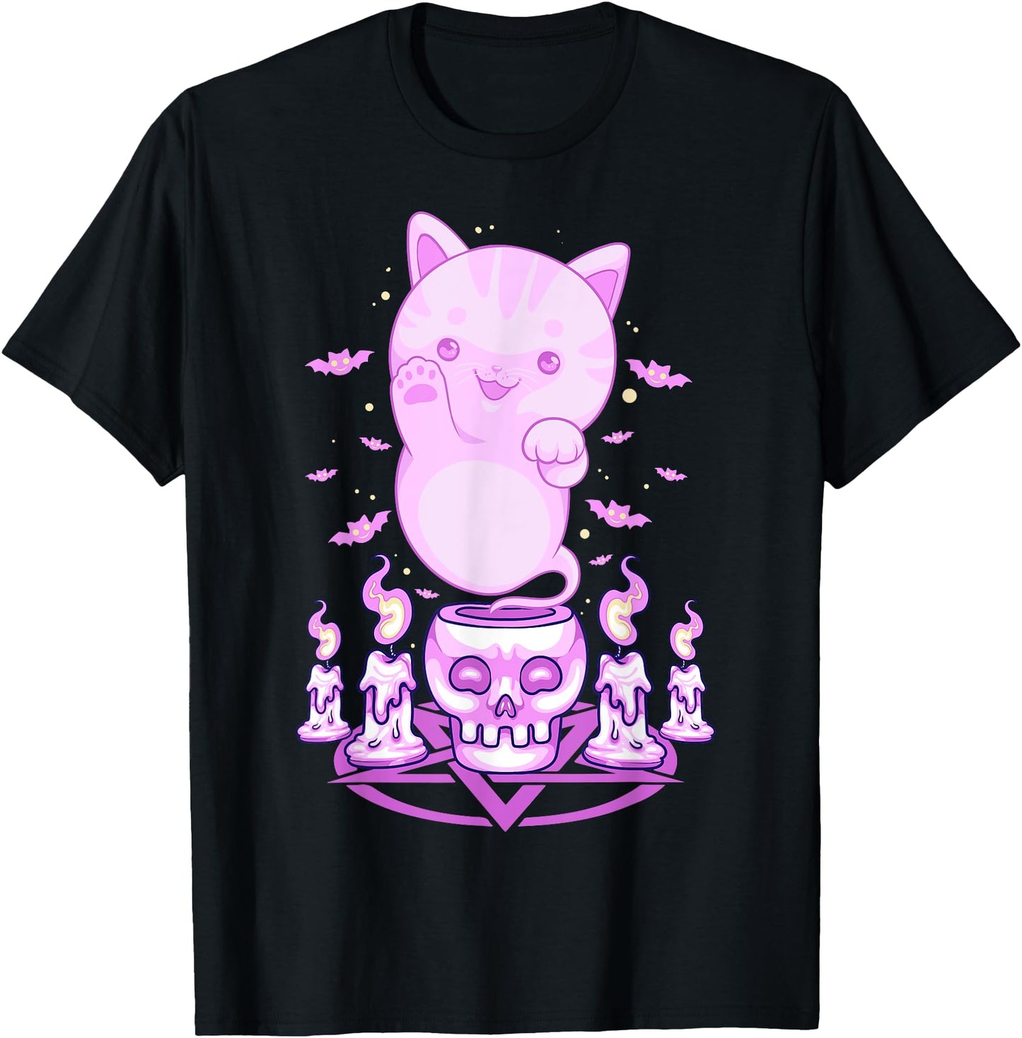Pastel Goth Ghost Cat Boo Halloween Kitten Aesthetic Occult