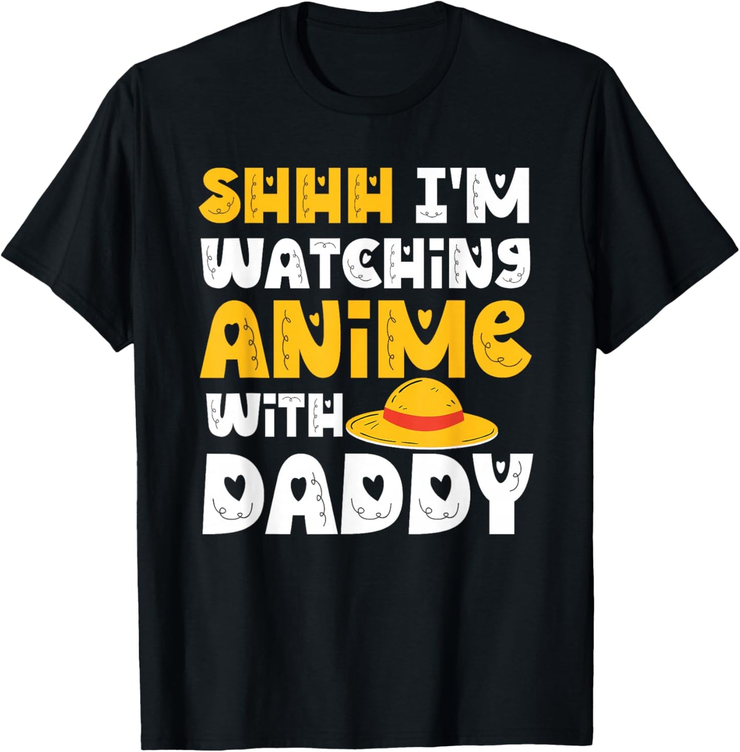 Cute Anime Family Shhh Watching Anime With Daddy