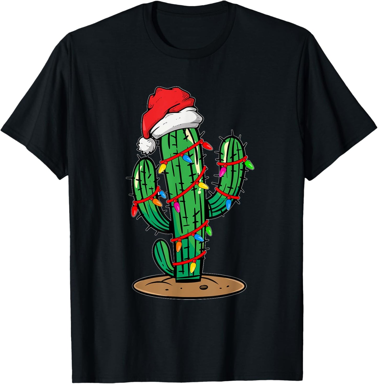 Christmas Lights Cactus Lover Funny Xmas Gift