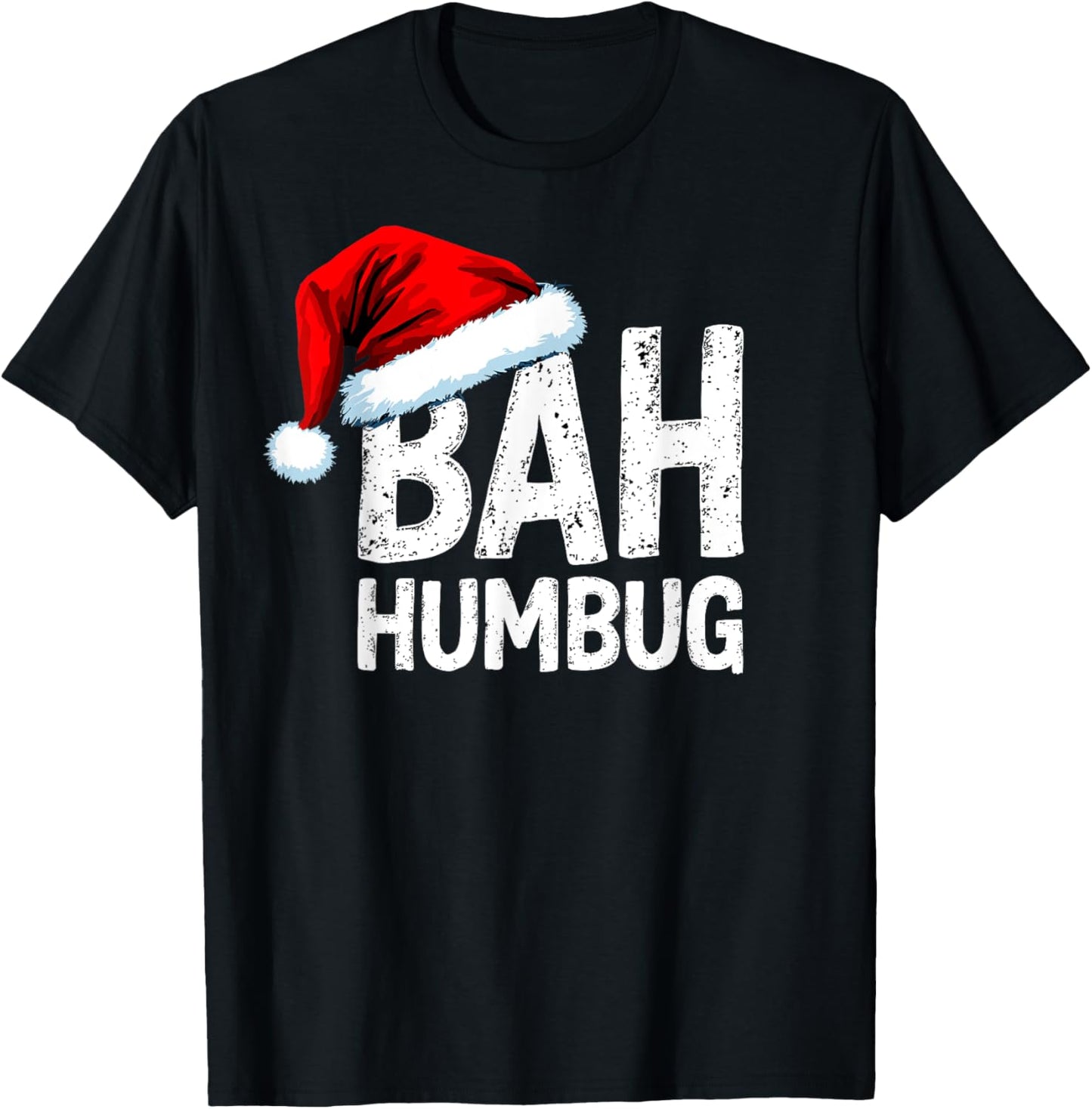 Vintage Bah Humbug Christmas Santa Funny Xmas Party Tee