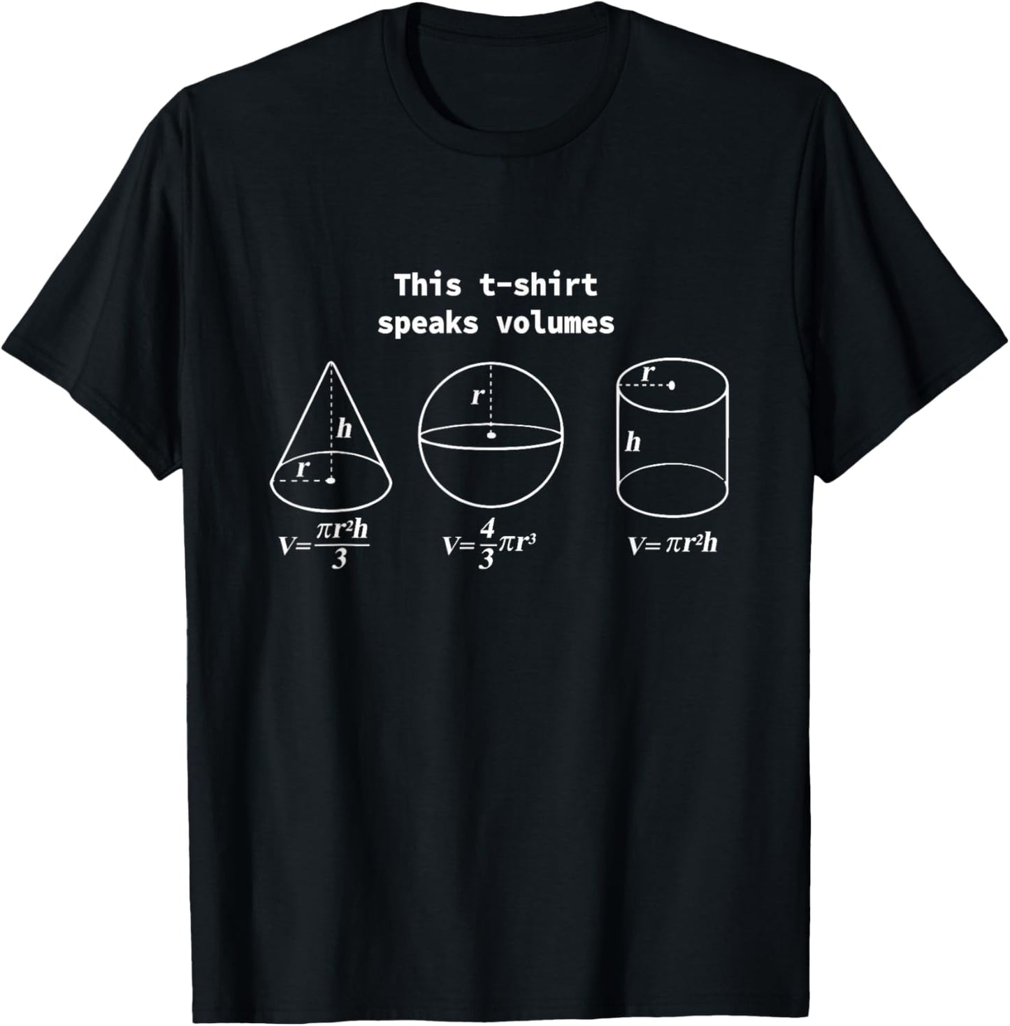 This T-Shirt Speaks Volumes Funny Maths Science Geeky Pun
