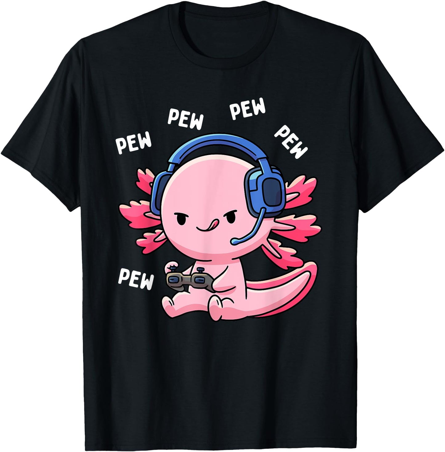 Axolotl Gaming Boys Girls Anime Video Game Pew Gamer