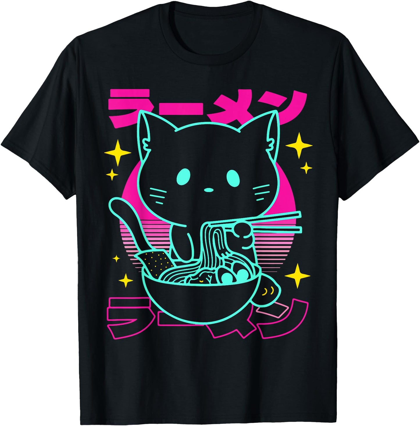 Anime Ramen Cat Retro Japanese Noodles Aesthetic Kawaii cat