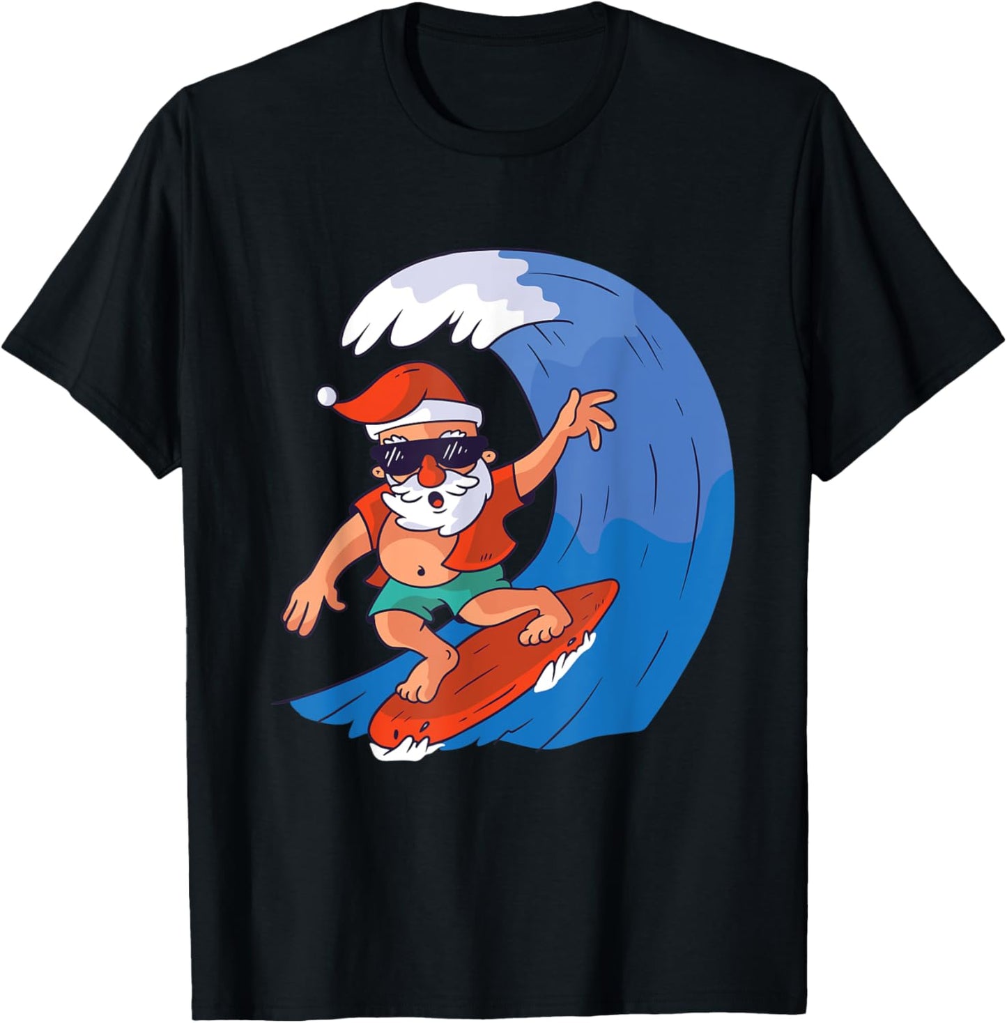 Surfing Santa Claus Christmas X-mas Gift