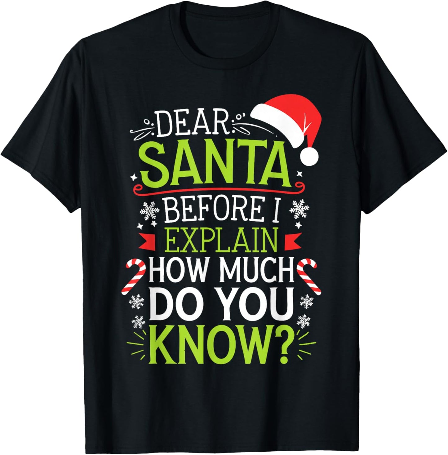Dear Santa Before I Explain How Much Do You Know Shirt XMas