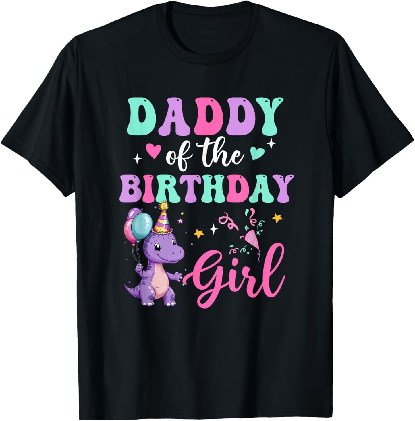 Daddy Of The Birthday For Girl Dinosaur T-Rex Party Family
