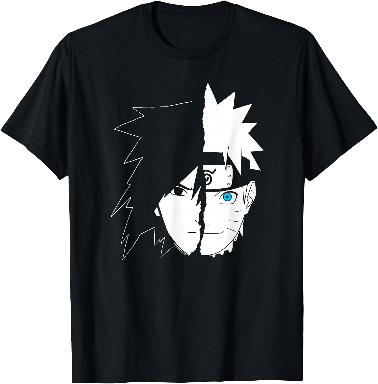 Naruto Sasuke Split Face Anime