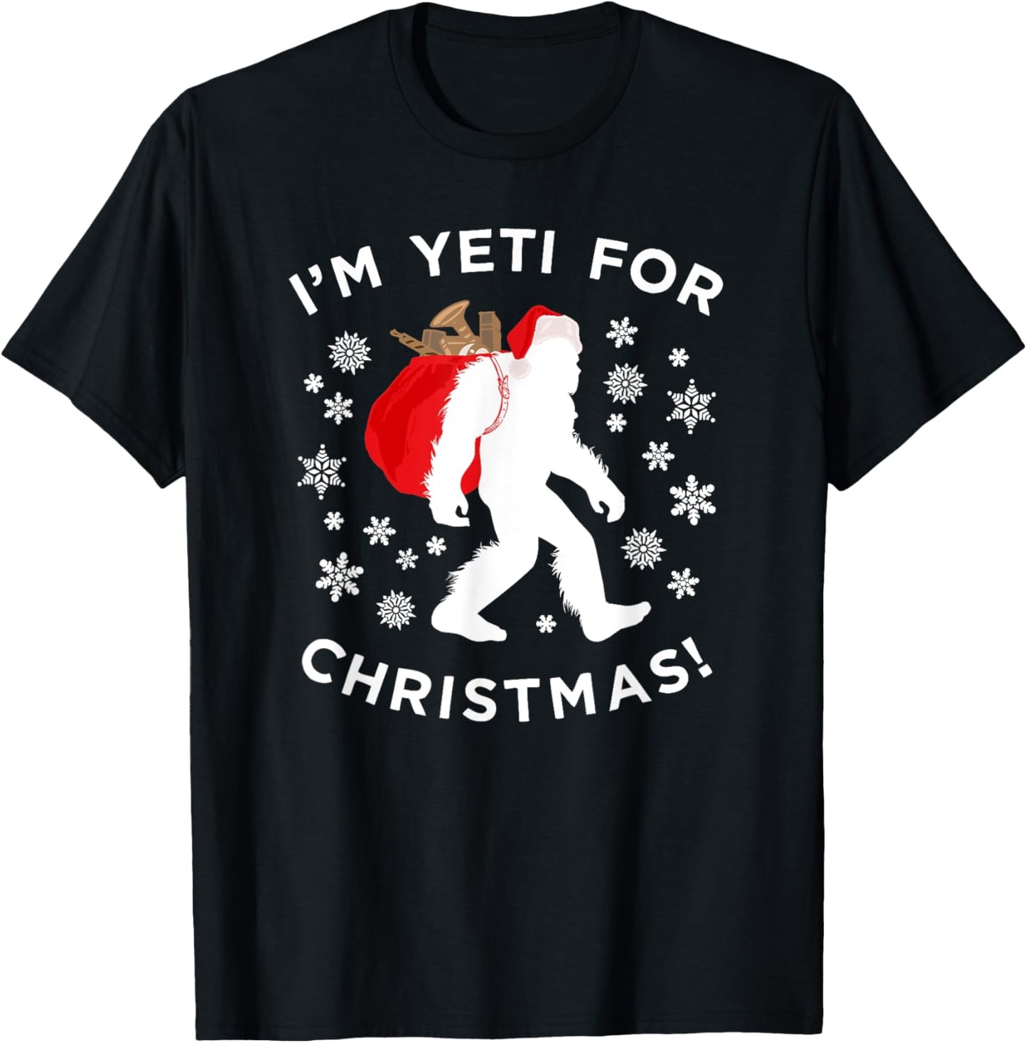 Fun Santa Yeti Christmas Shirt, Xmas Holiday Ape Man Tee