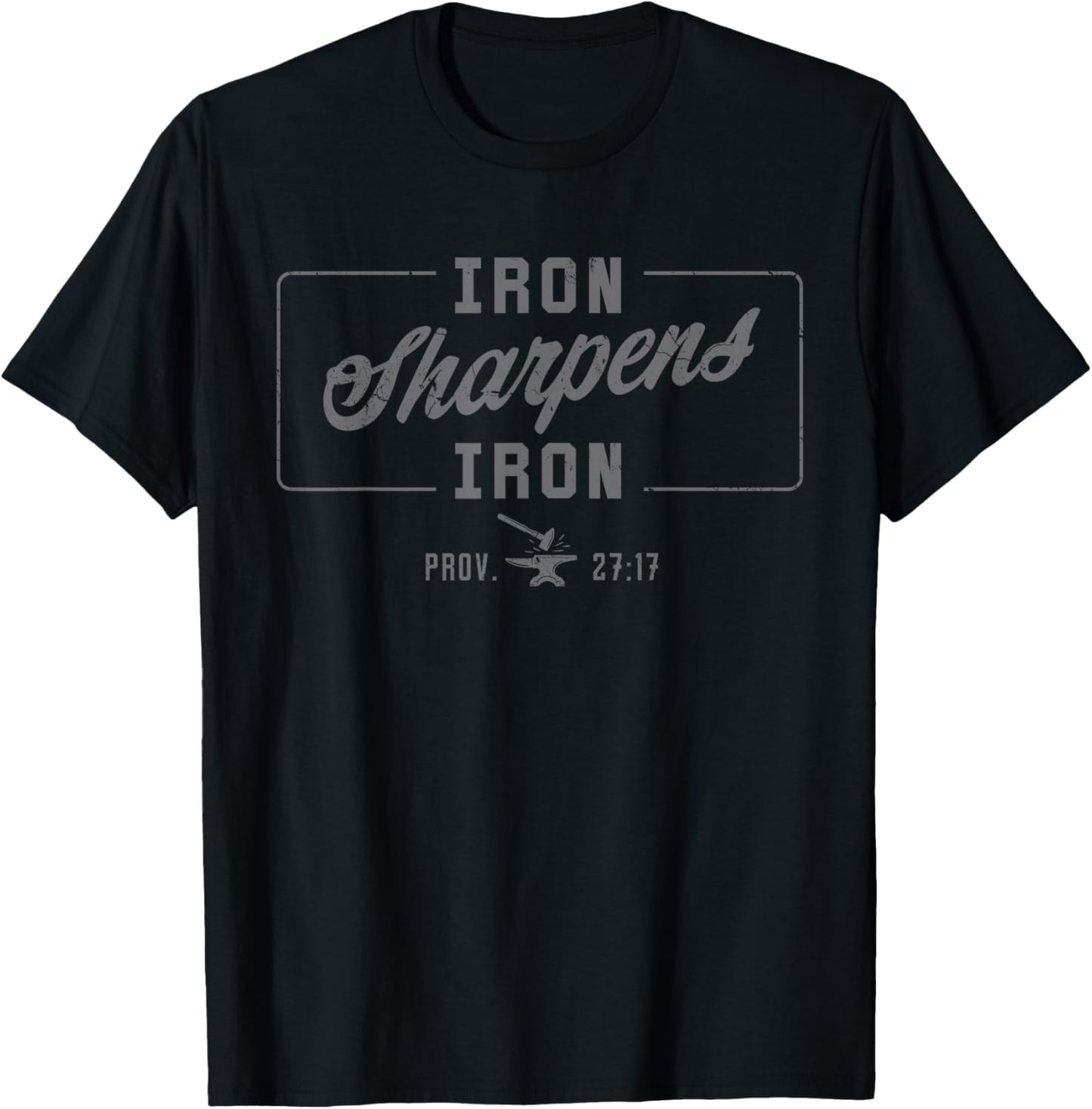 Iron Sharpen's Iron Christian Men Bible Scripture Gym Workout