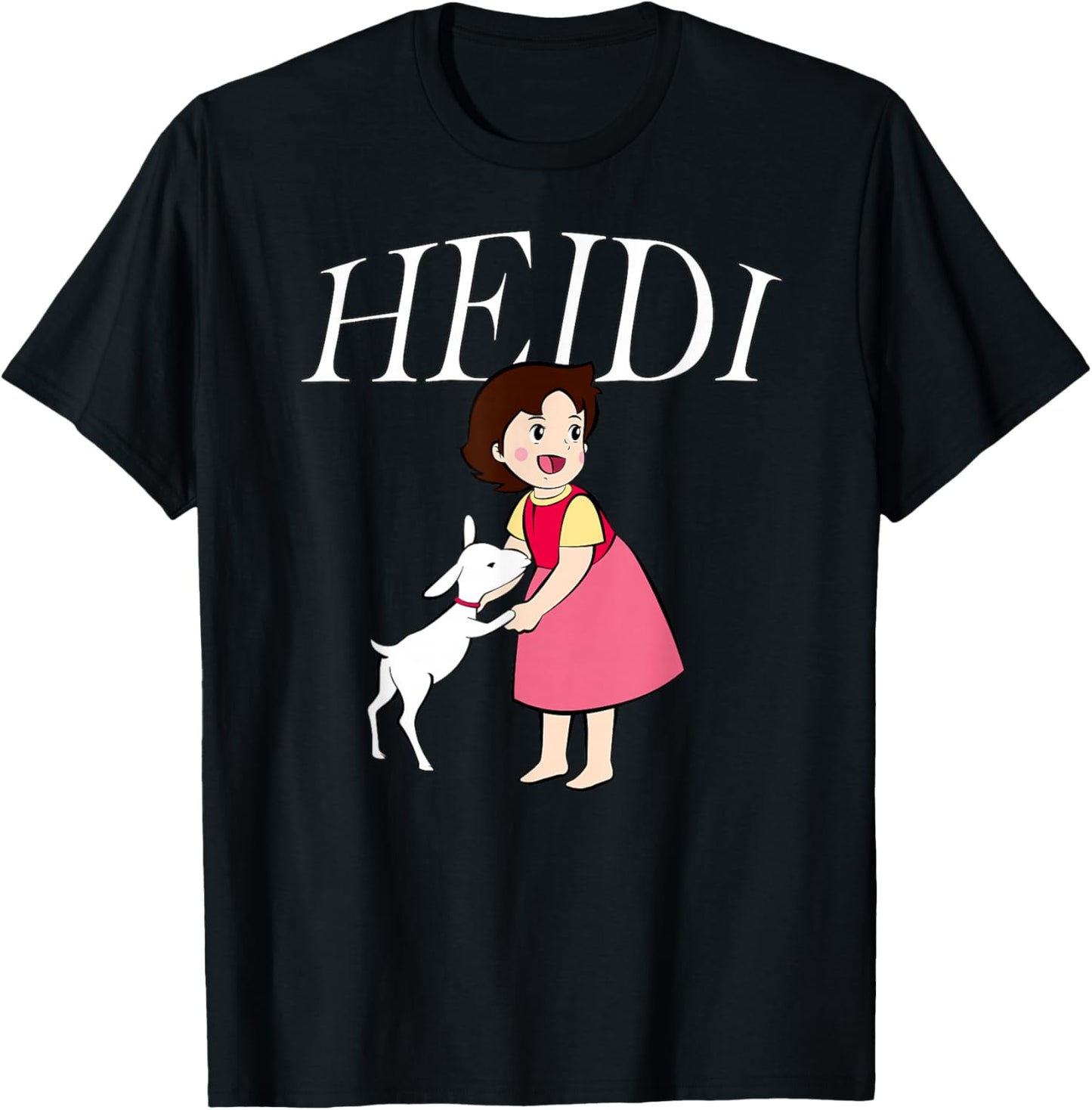 Heidi with Goat Cute Cartoon TV Series with Logo