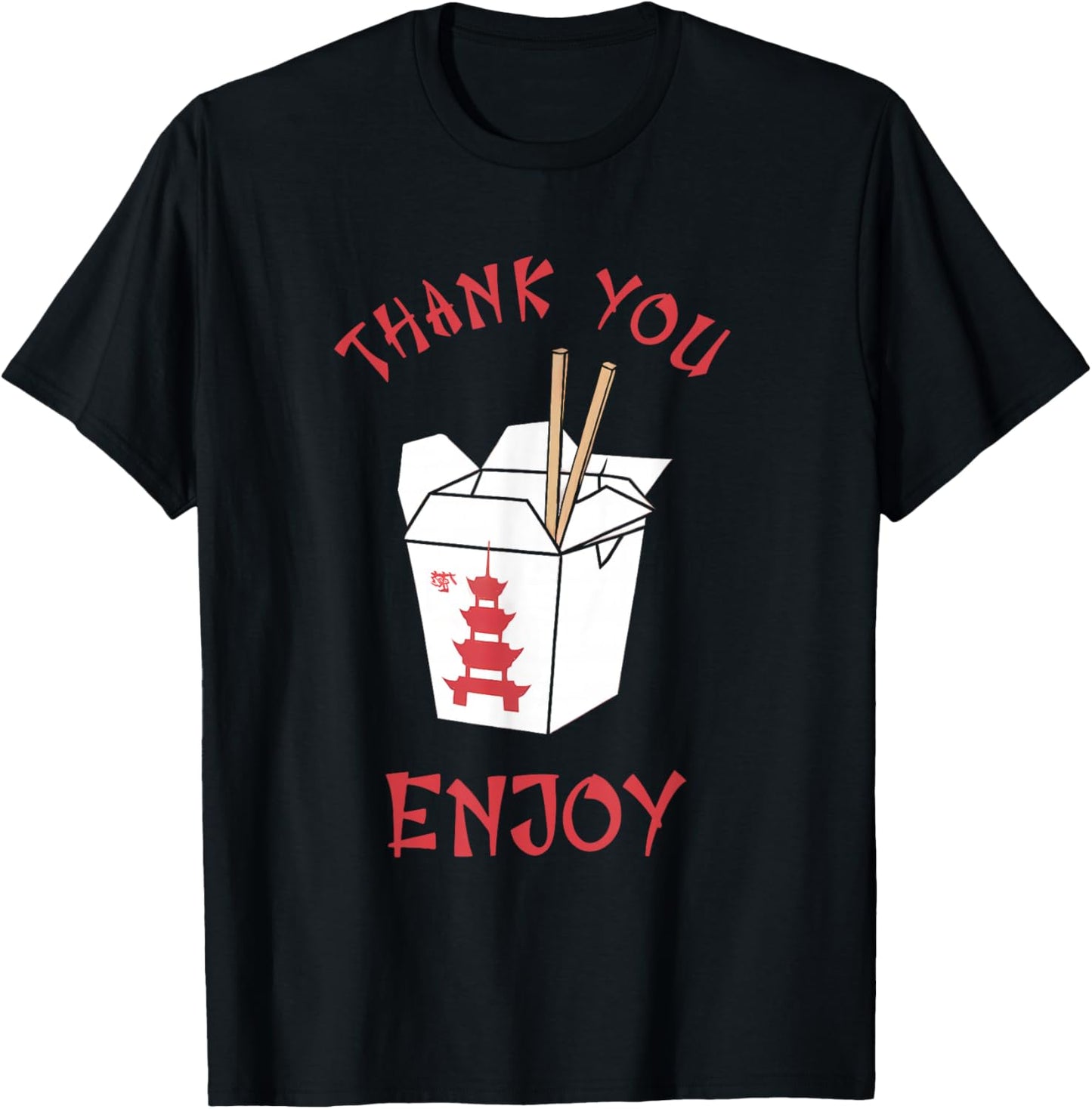 Chinese Takeaway Food Box Funny Thank You Enjoy Asian
