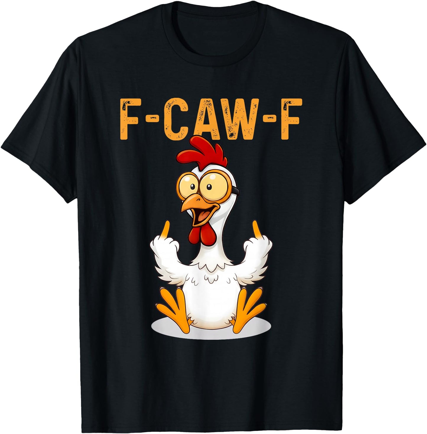 Funny F-Awk-F Chicken F-Caw-F Rooster Pun Retro