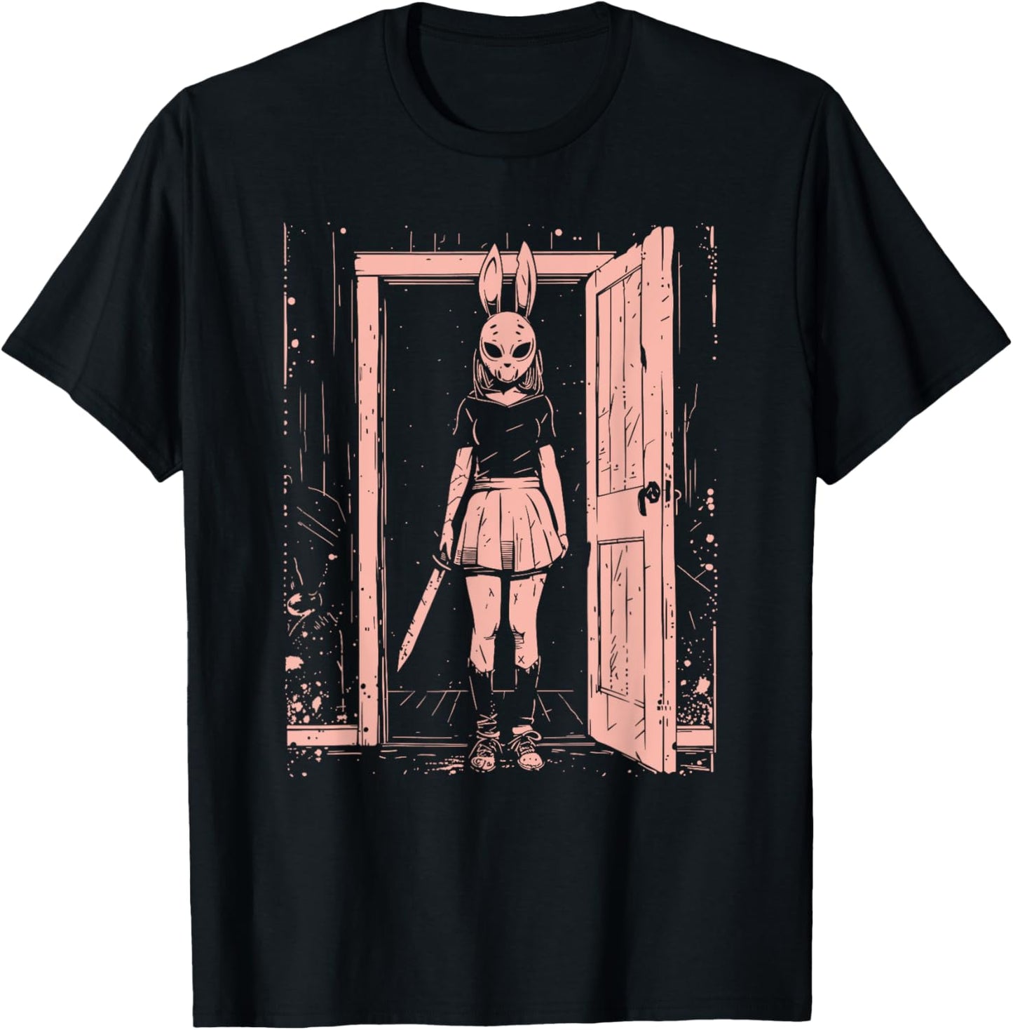 Creepy Girl Bunny Mask Slasher Pastel Goth Anime Horror